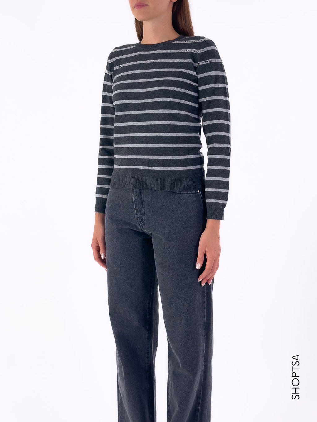 Maglioncino riga e paillettes