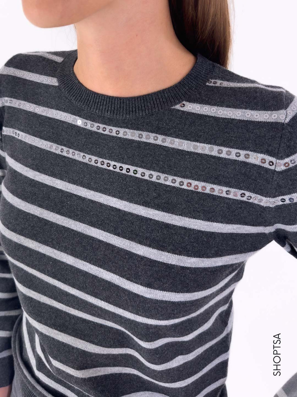 Maglioncino riga e paillettes