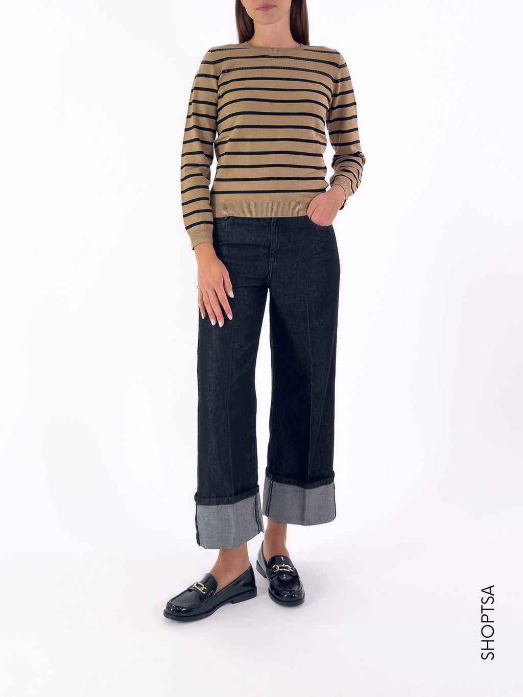 Maglioncino riga e paillettes