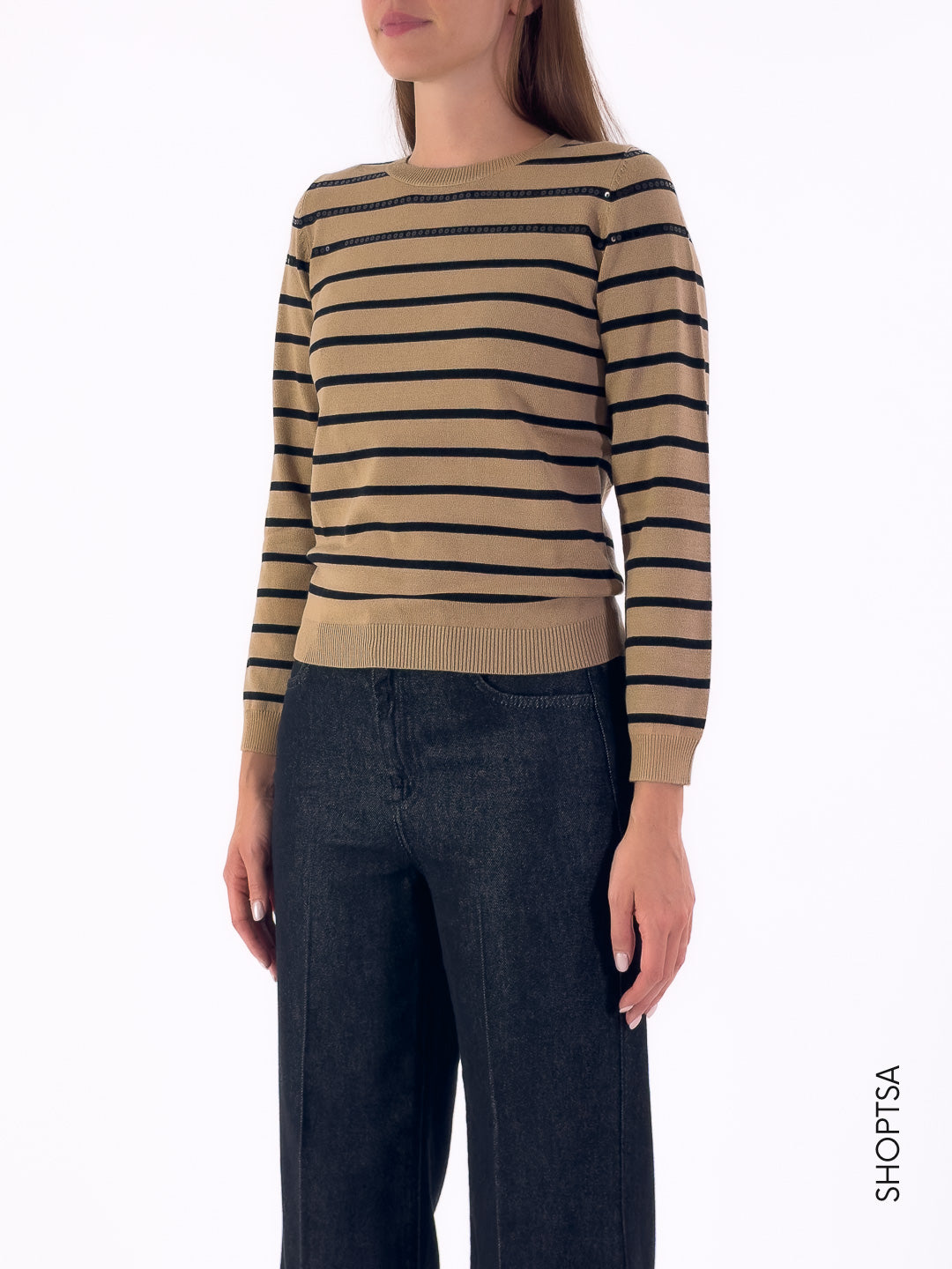 Maglioncino riga e paillettes