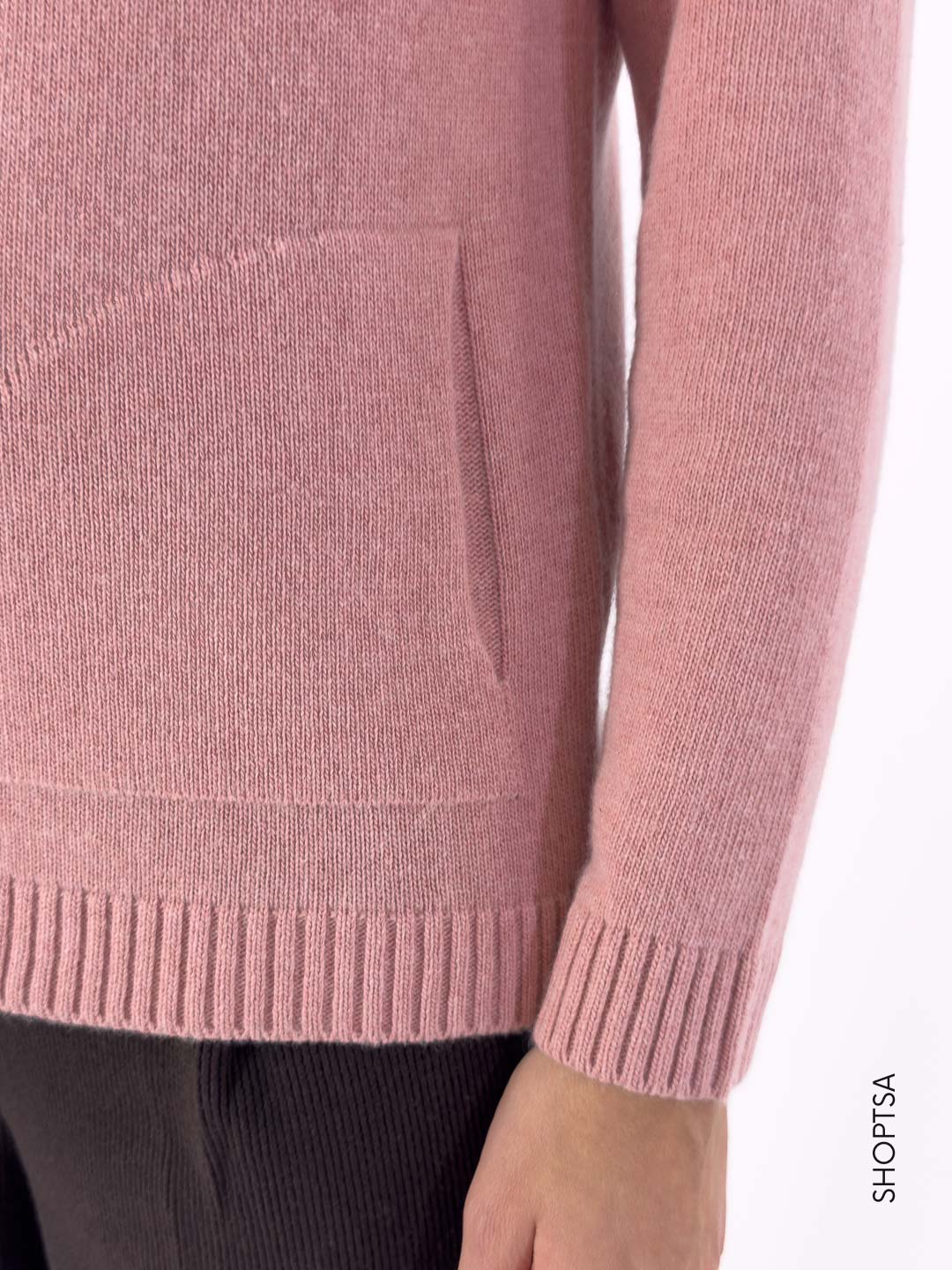 Maglia lana rasata con zip  40050