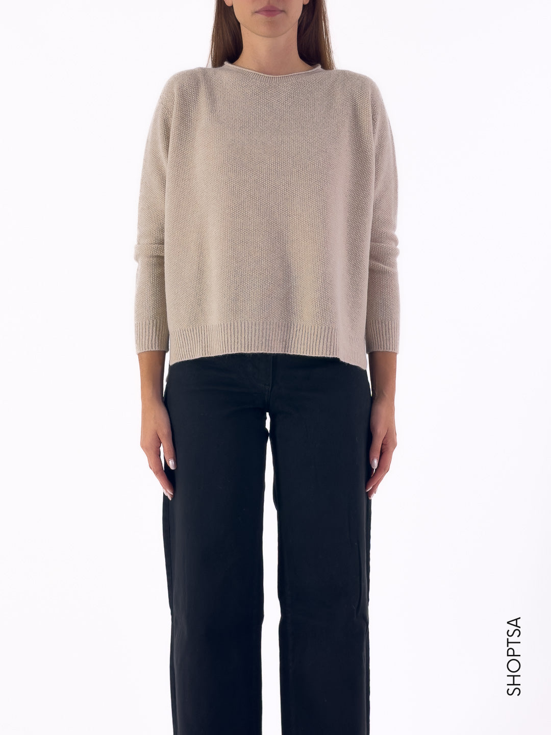 Maglia in lana punto riso