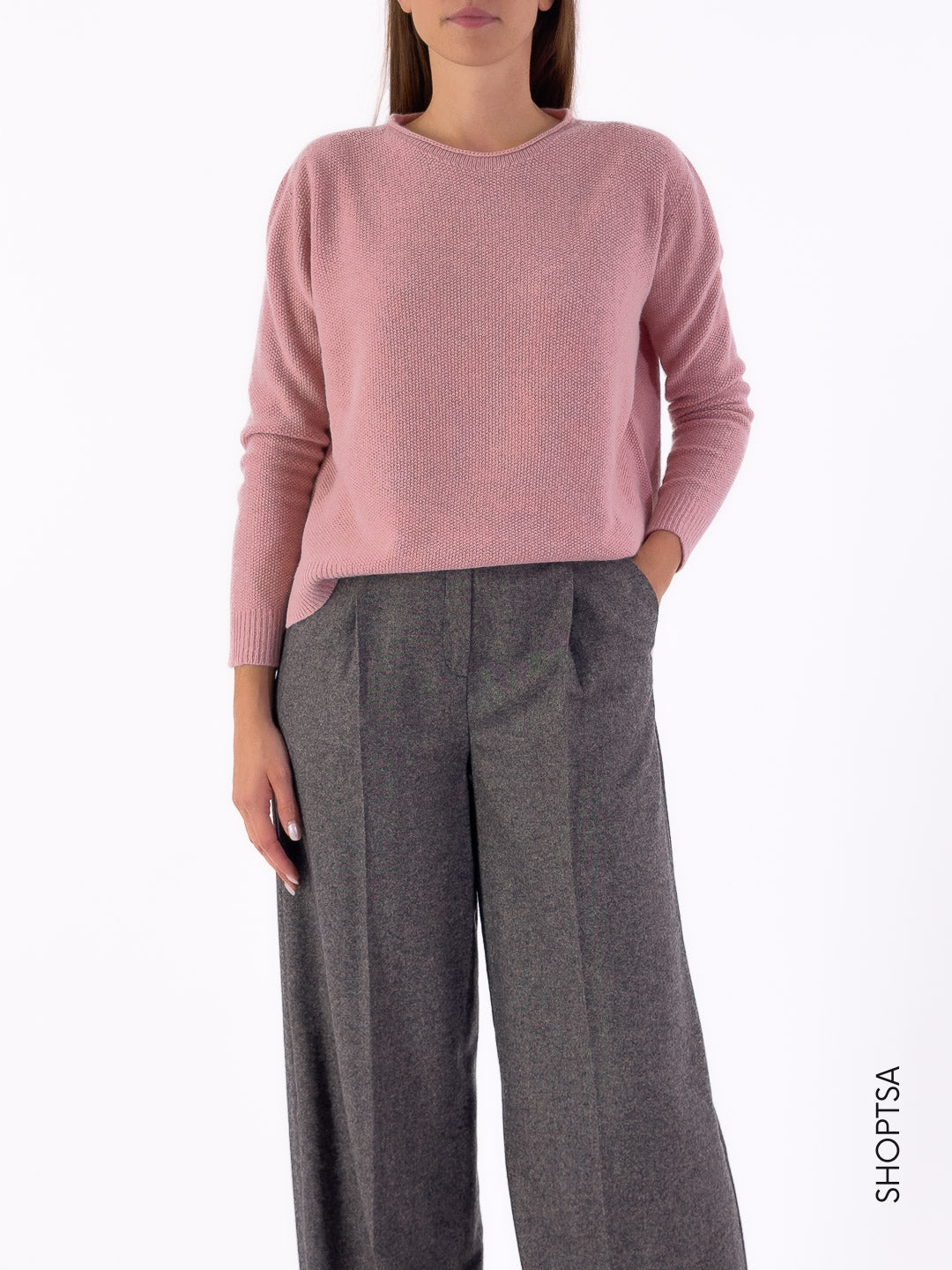 Maglia in lana punto riso