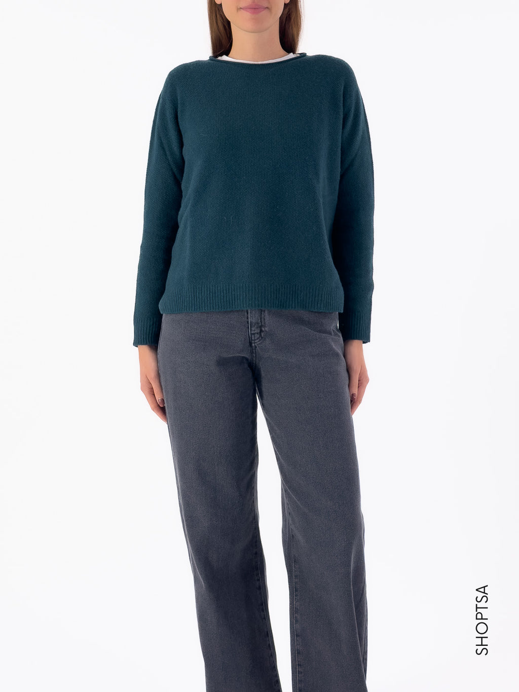 Maglia in lana punto riso