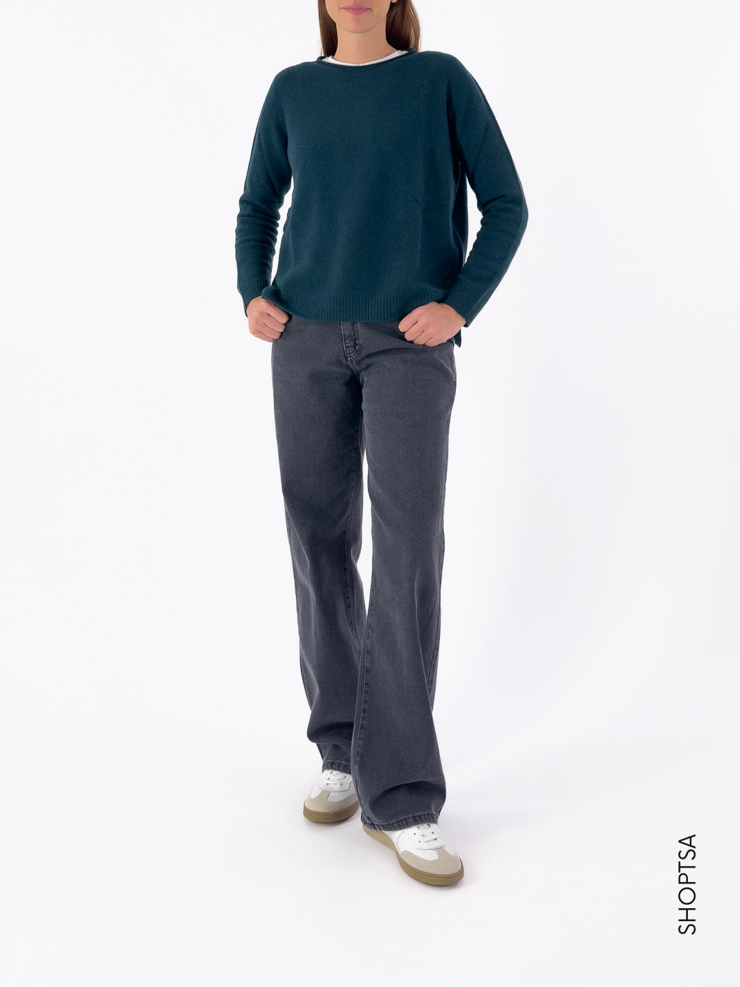 Maglia in lana punto riso