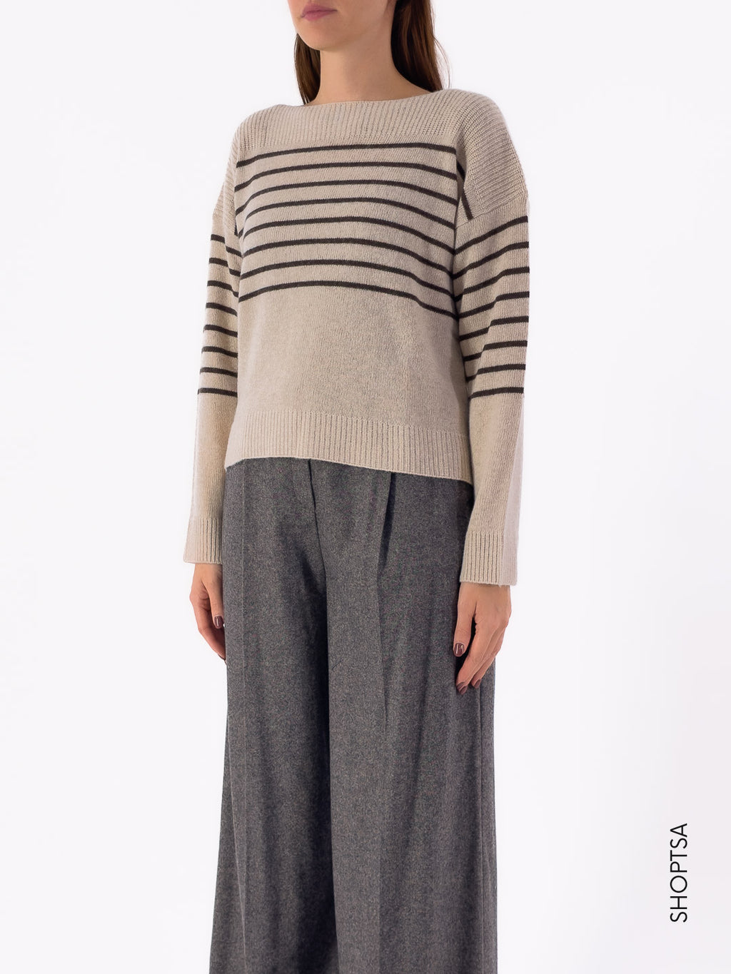 Maglia lana e cashmere righe 40310