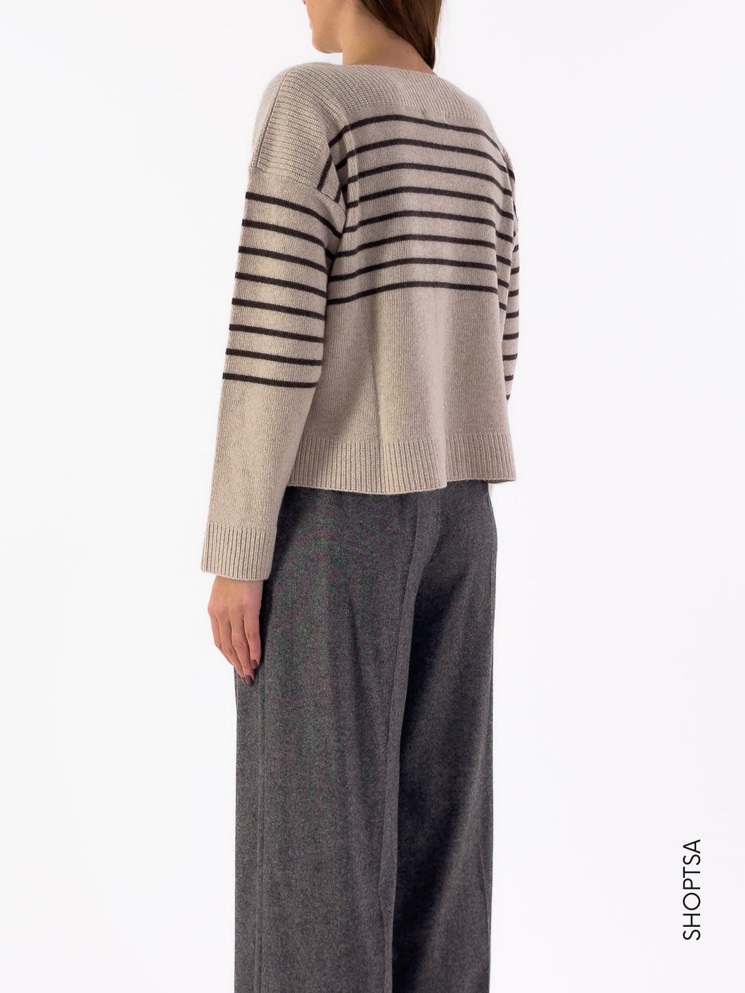 Maglia lana e cashmere righe 40310