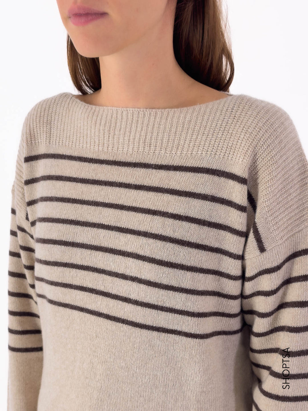 Maglia lana e cashmere righe 40310