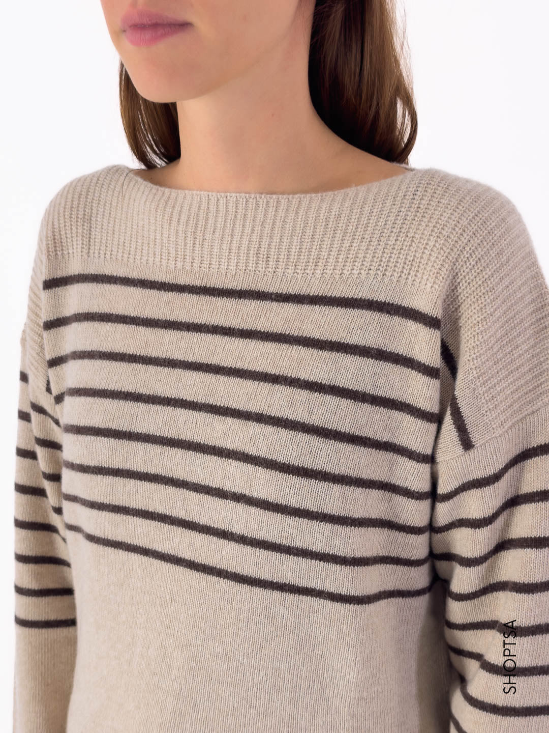 Maglia lana e cashmere righe 40310