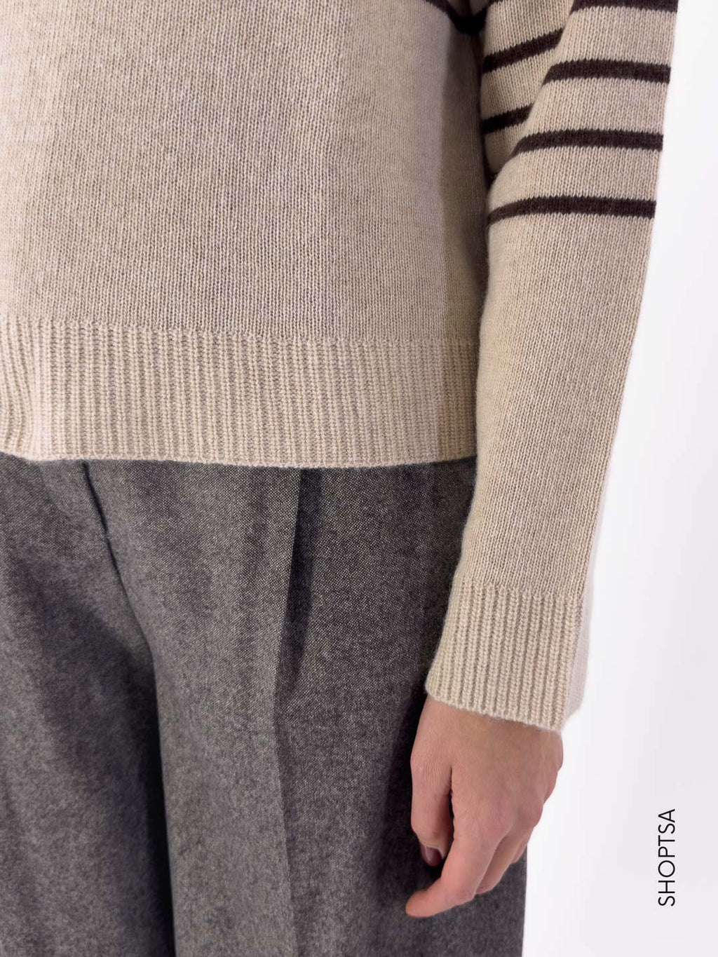 Maglia lana e cashmere righe 40310