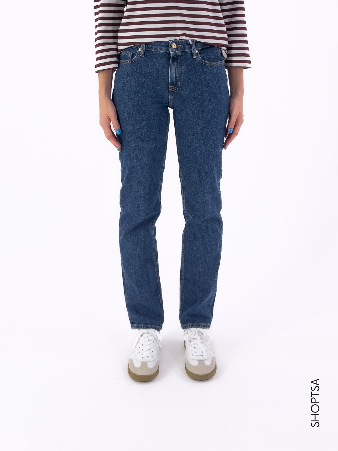 Jeans straight scuro 45672