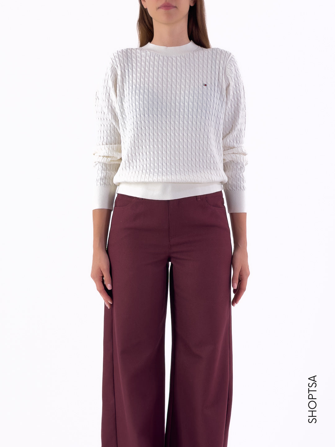 Maglioncino in cotone treccia W44993