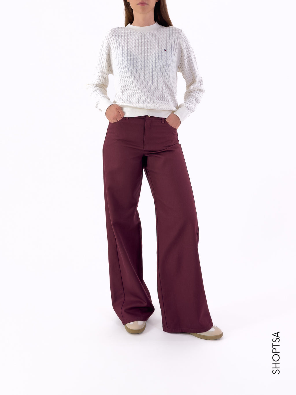 Maglioncino in cotone treccia W44993