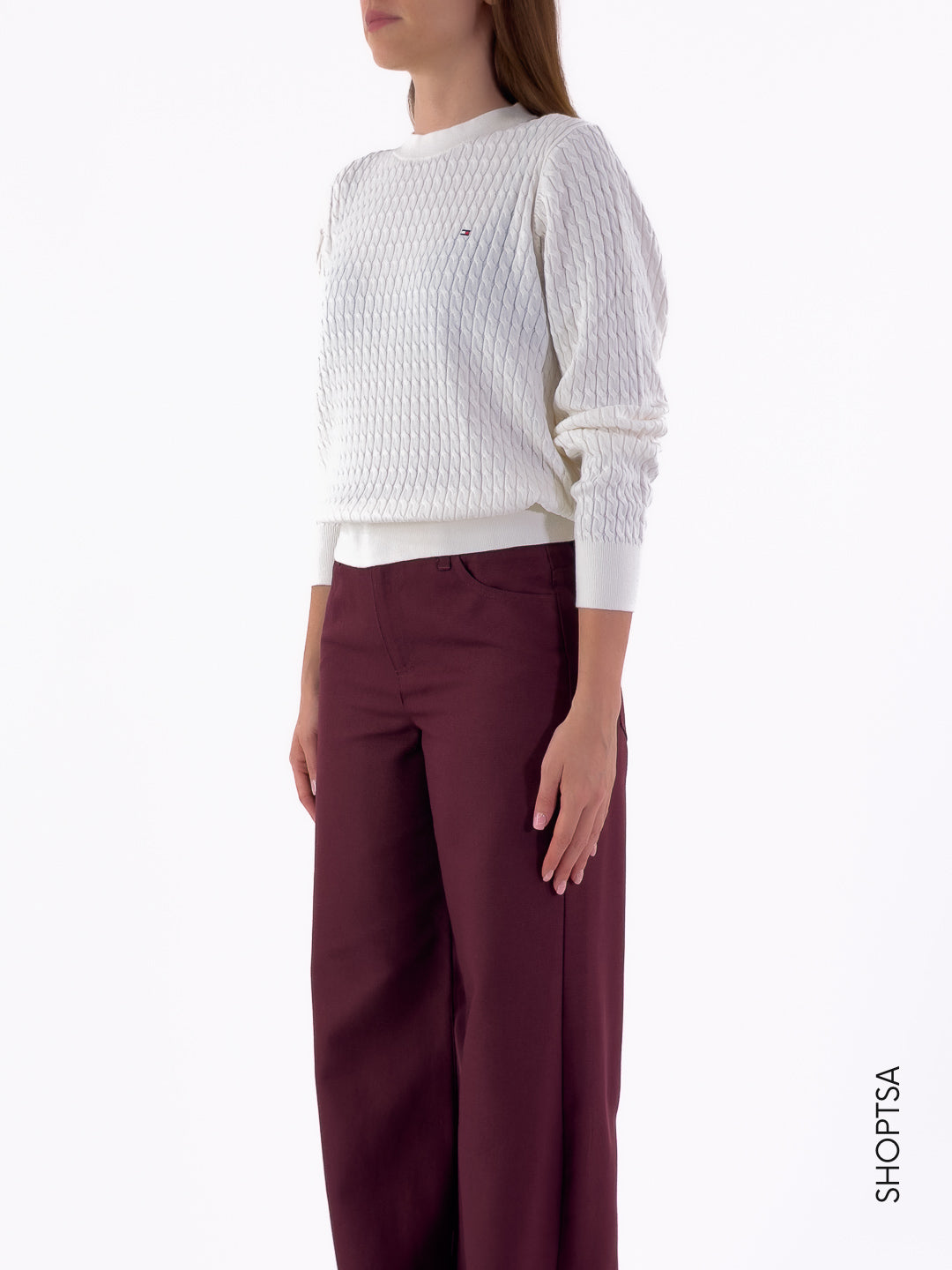 Maglioncino in cotone treccia W44993