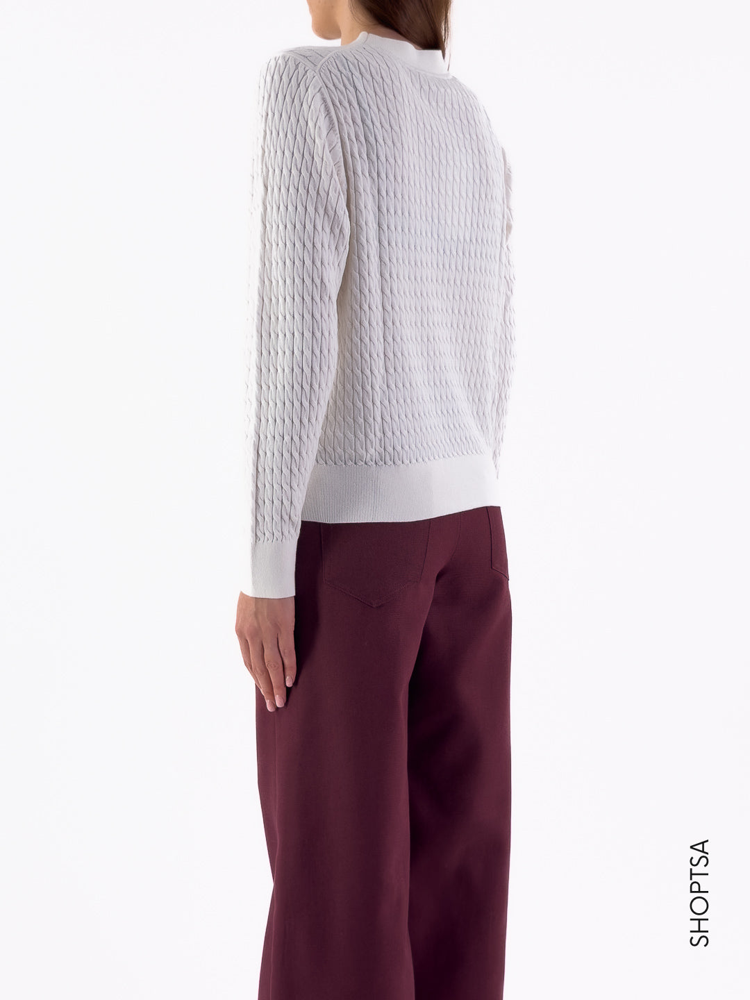 Maglioncino in cotone treccia W44993