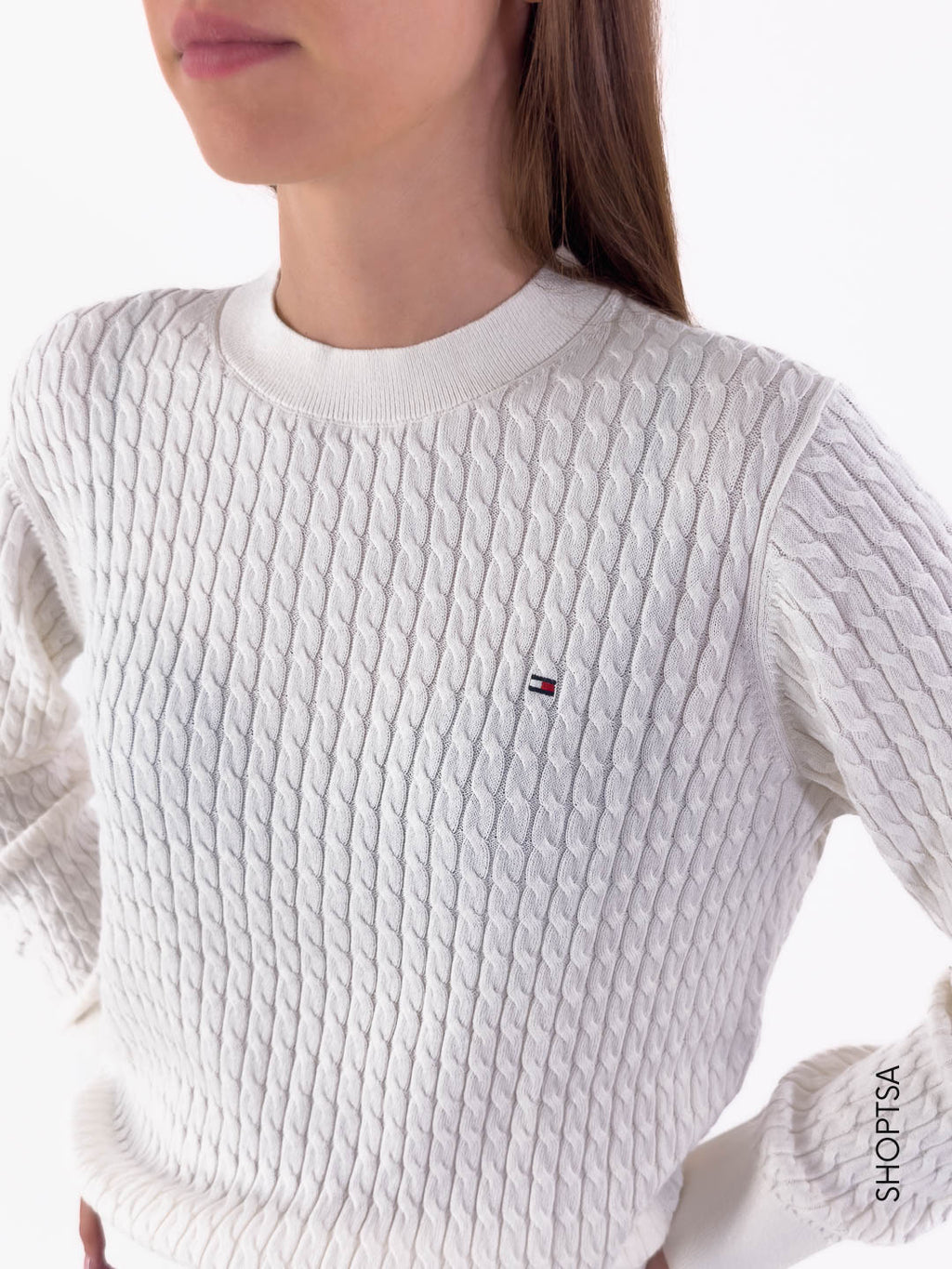 Maglioncino in cotone treccia W44993