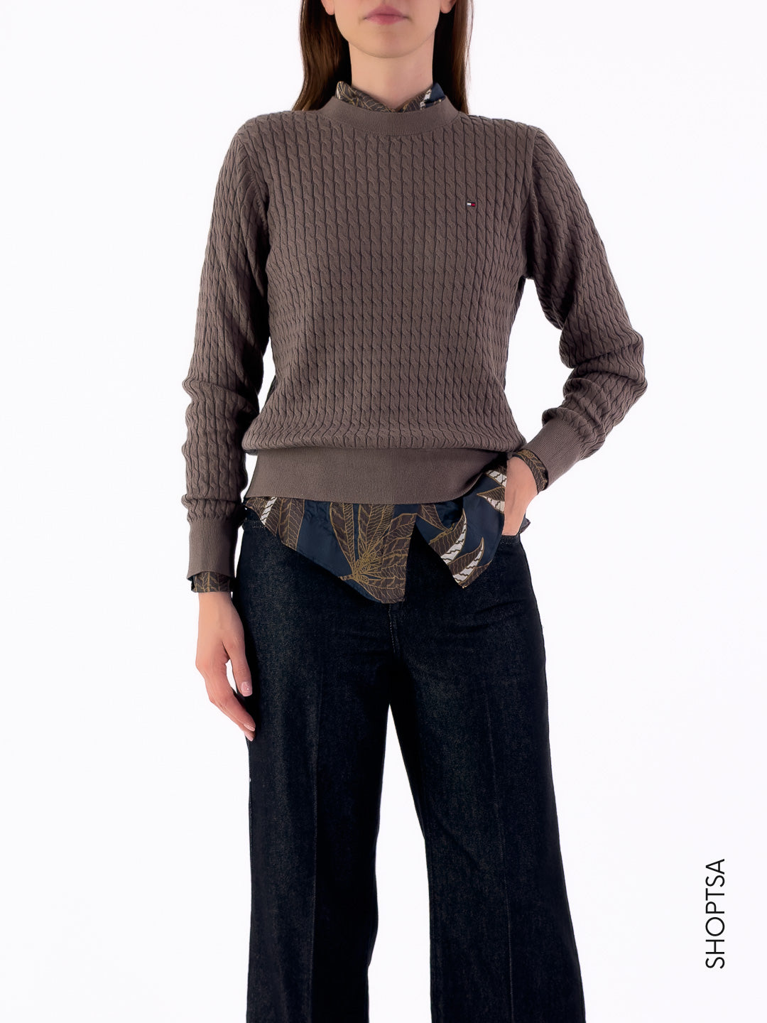 Maglioncino in cotone treccia W44993