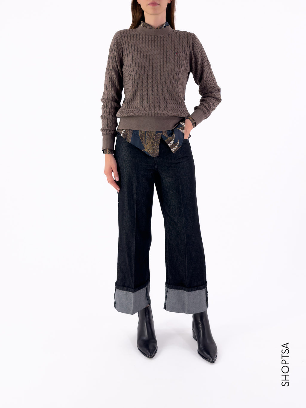 Maglioncino in cotone treccia W44993