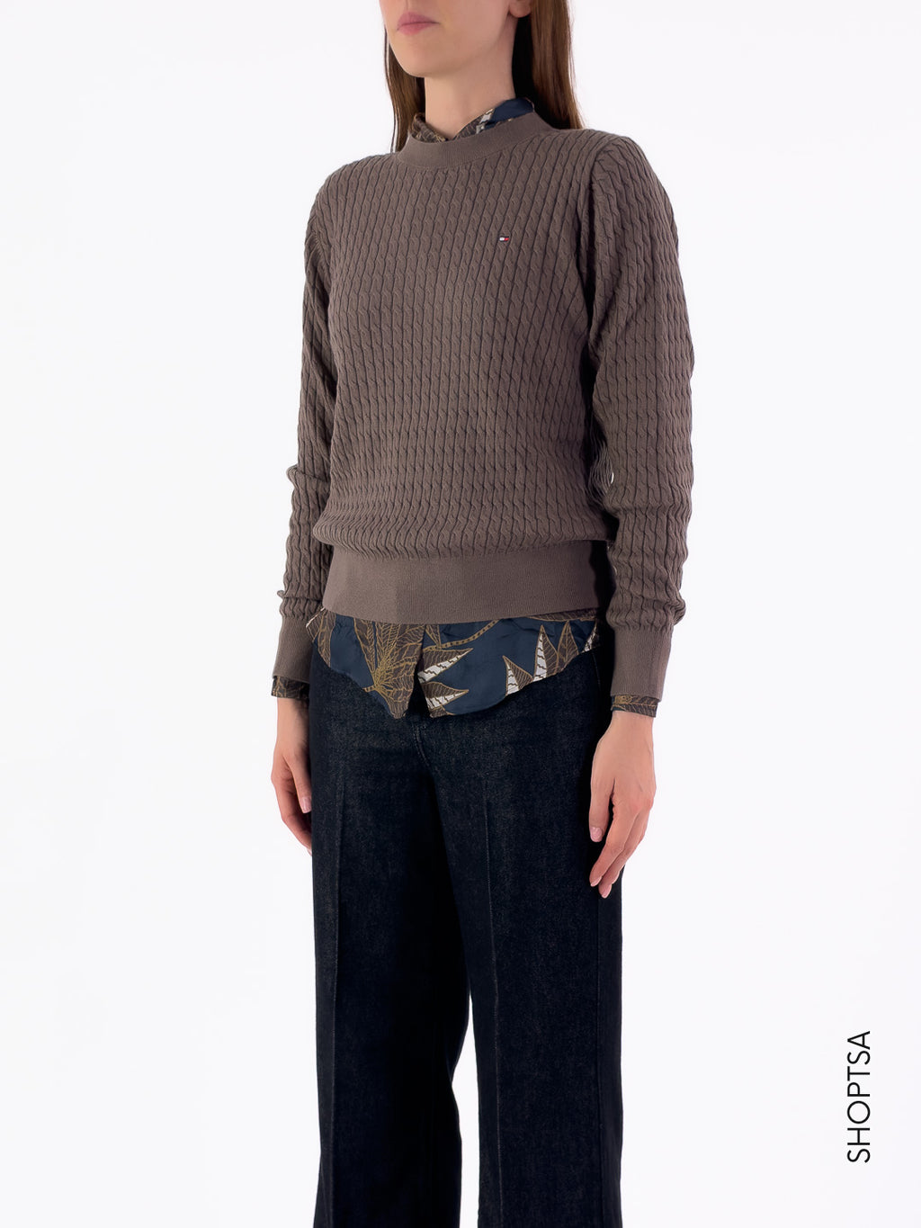 Maglioncino in cotone treccia W44993