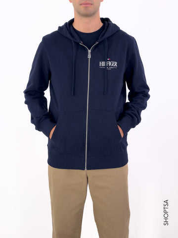 Felpa con cappuccio e zip 39375