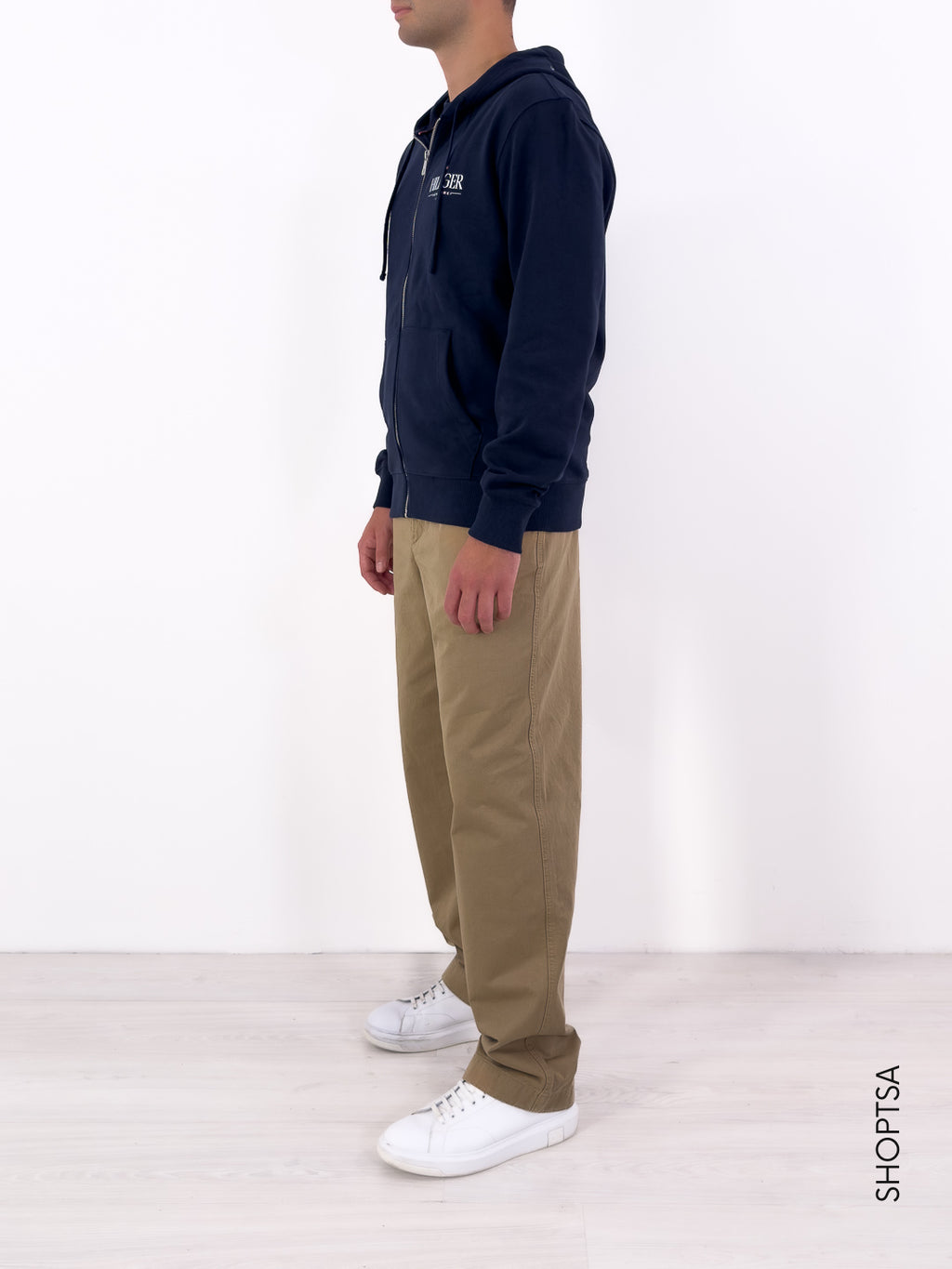 Felpa con cappuccio e zip 39375