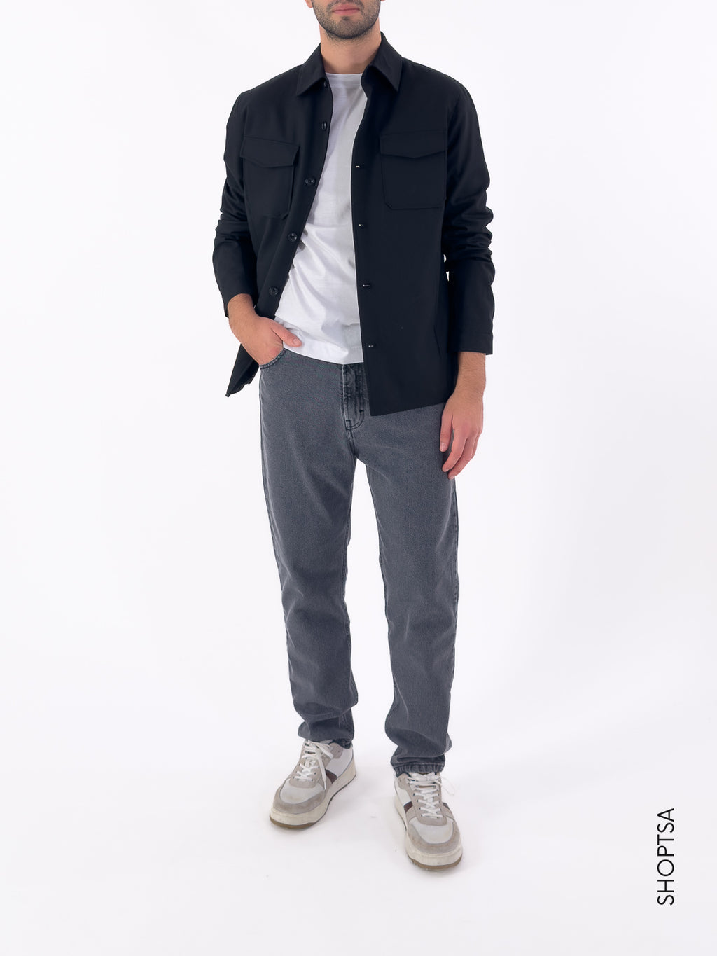 Giacca overshirt trapuntata Gbi1045