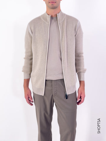 Giacca in maglia morbida con zip