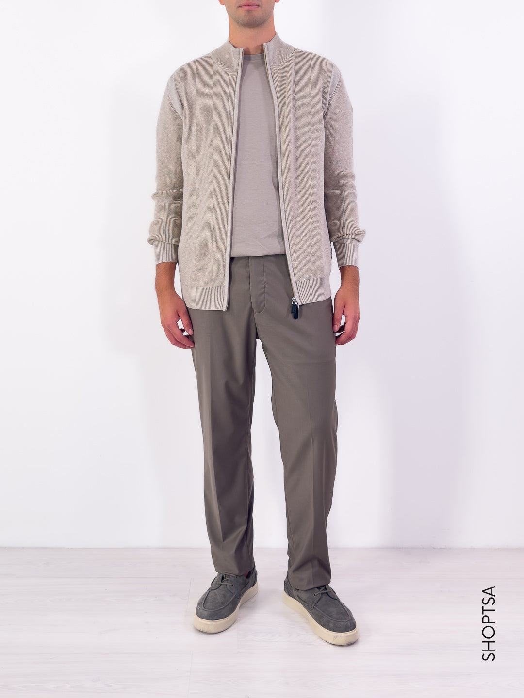 Giacca in maglia morbida con zip