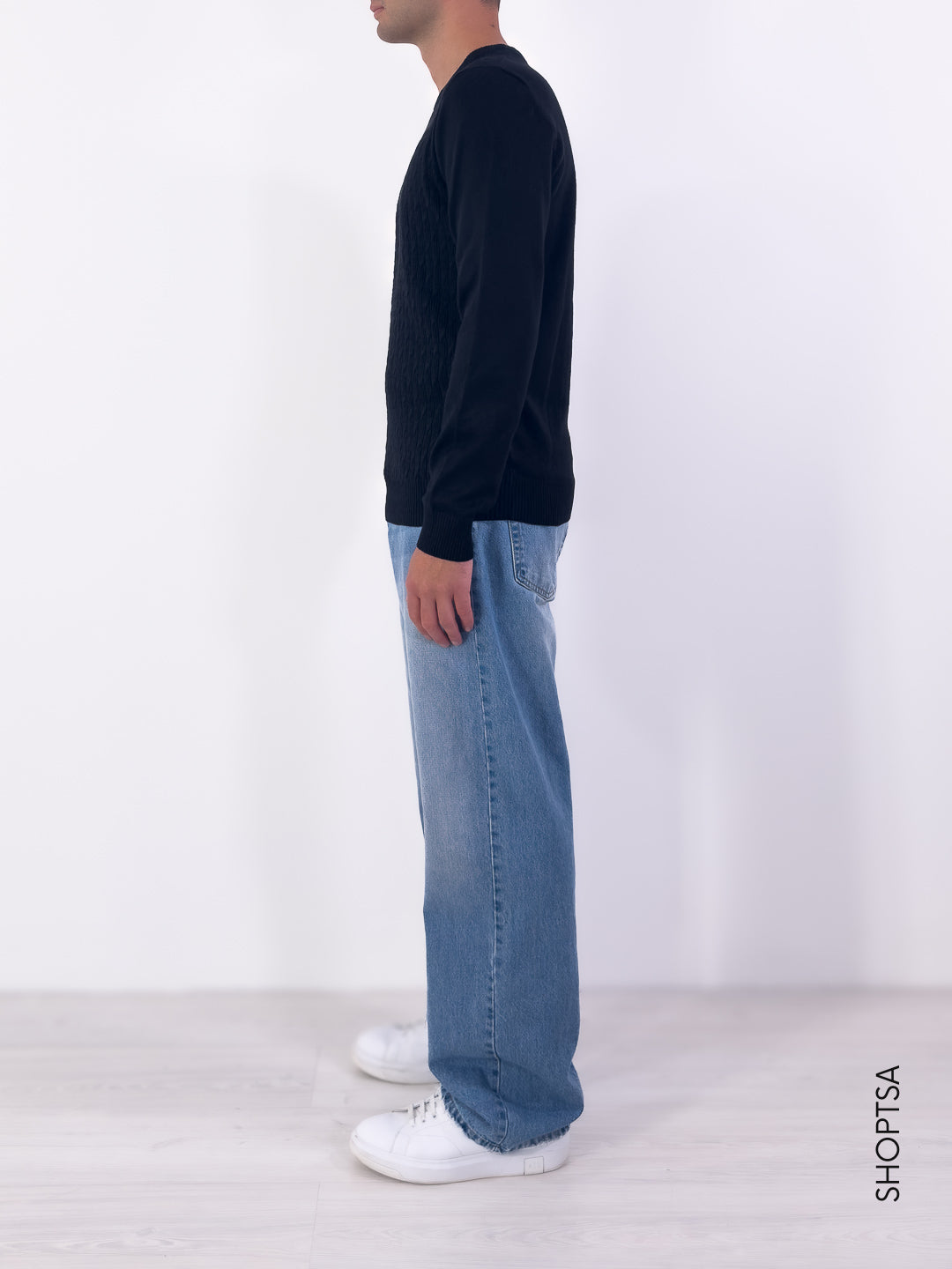 Maglia girocollo in viscosa lavorata MI13077