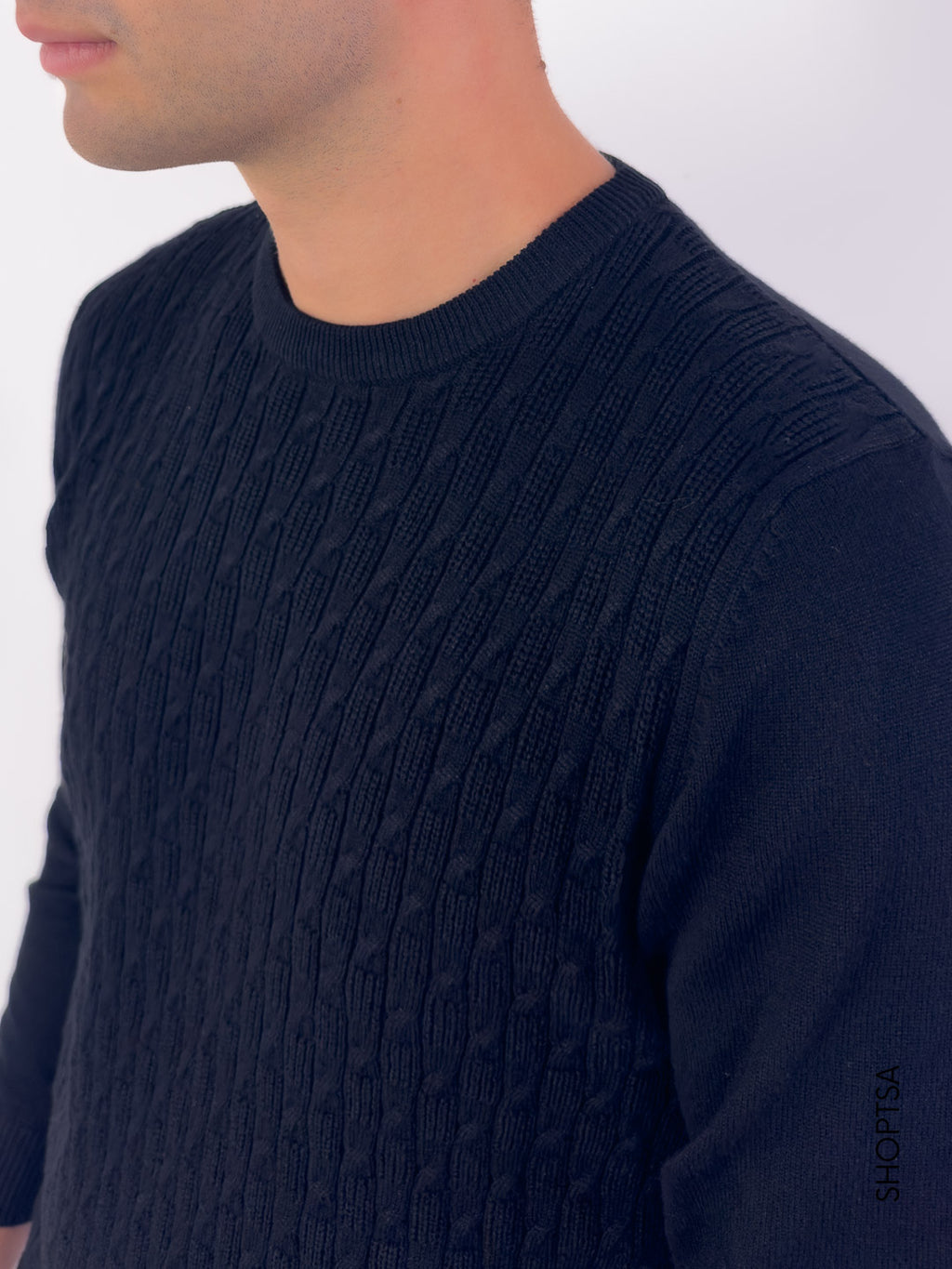 Maglia girocollo in viscosa lavorata MI13077