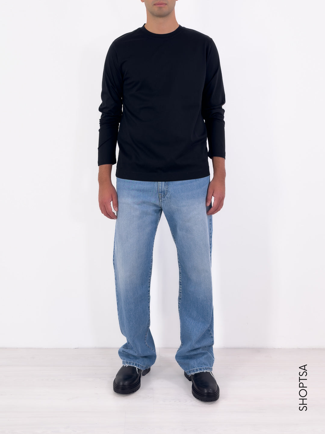 T-shirt manica lunga cotone mercerizzato