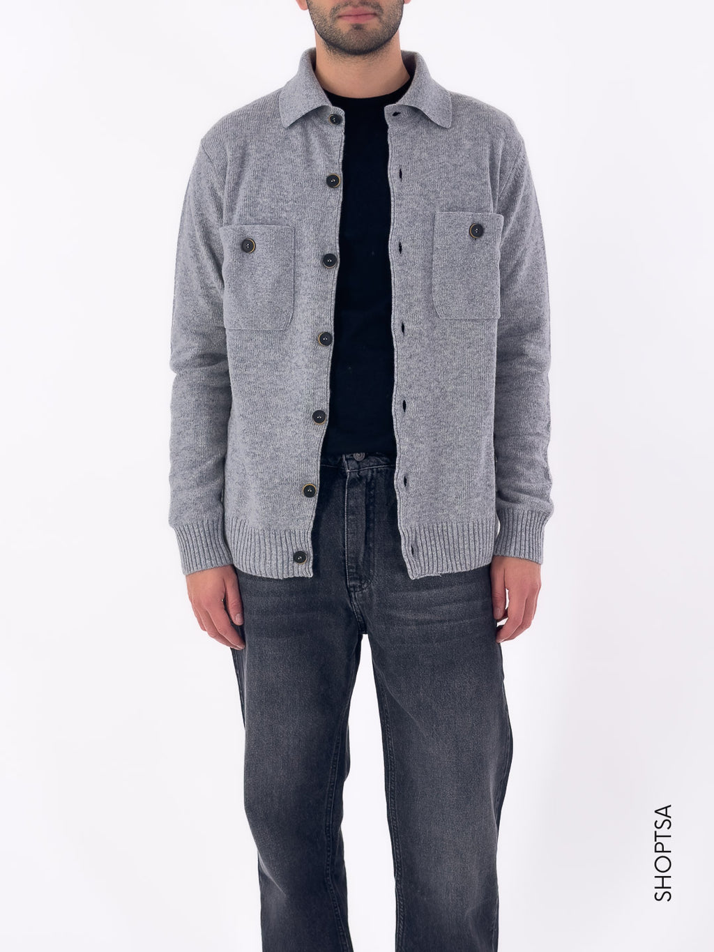 Cardigan in lana con colletto P16-374 - (blame) - shopTSa