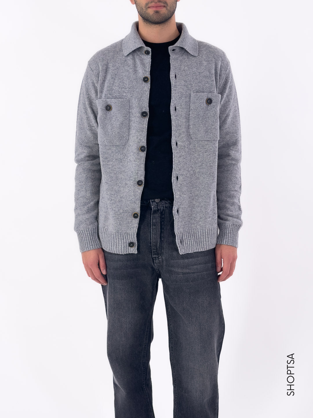 Cardigan in lana con colletto P16-374 - (blame) - shopTSa