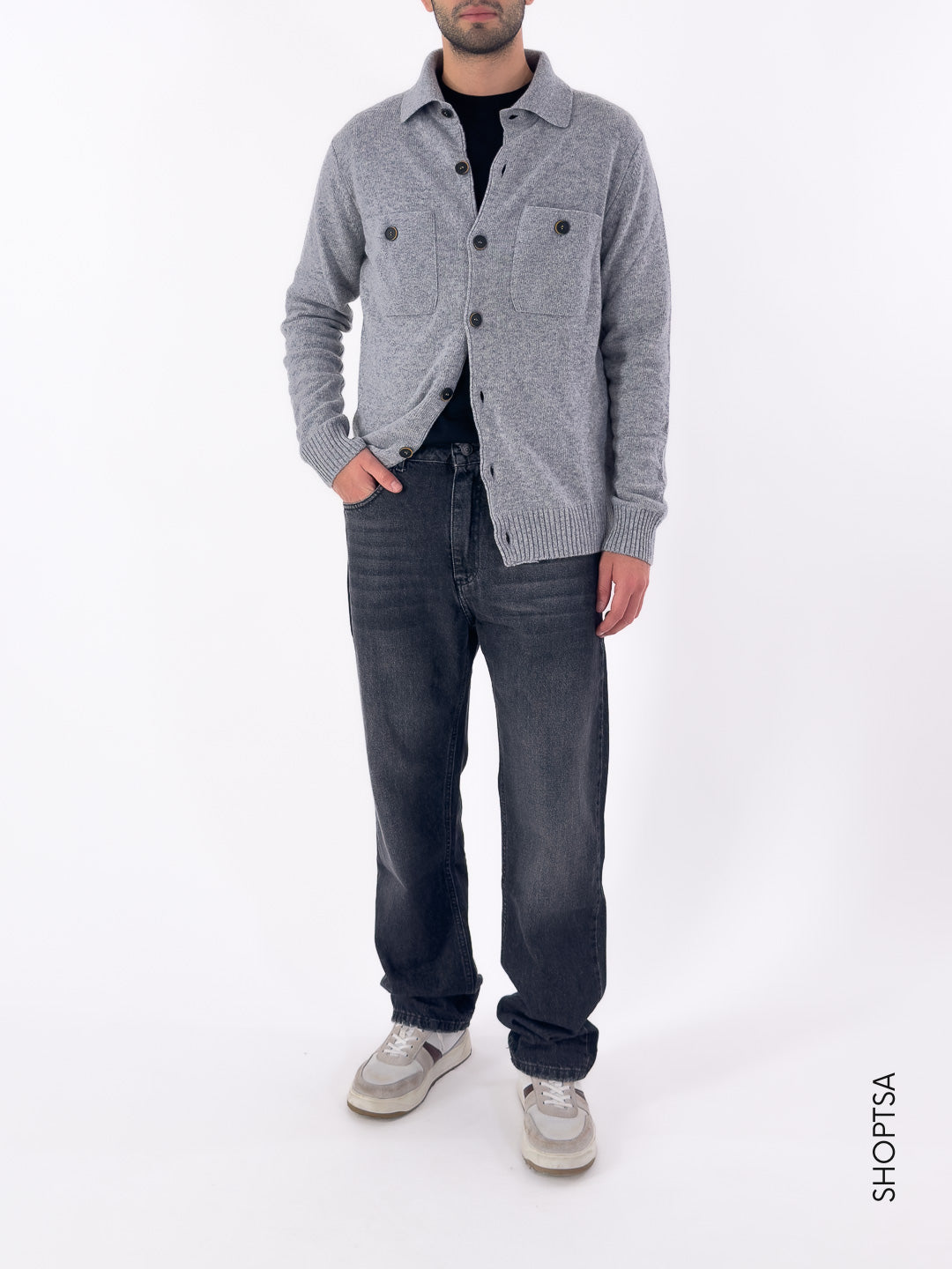 Cardigan in lana con colletto P16-374 - (blame) - shopTSa