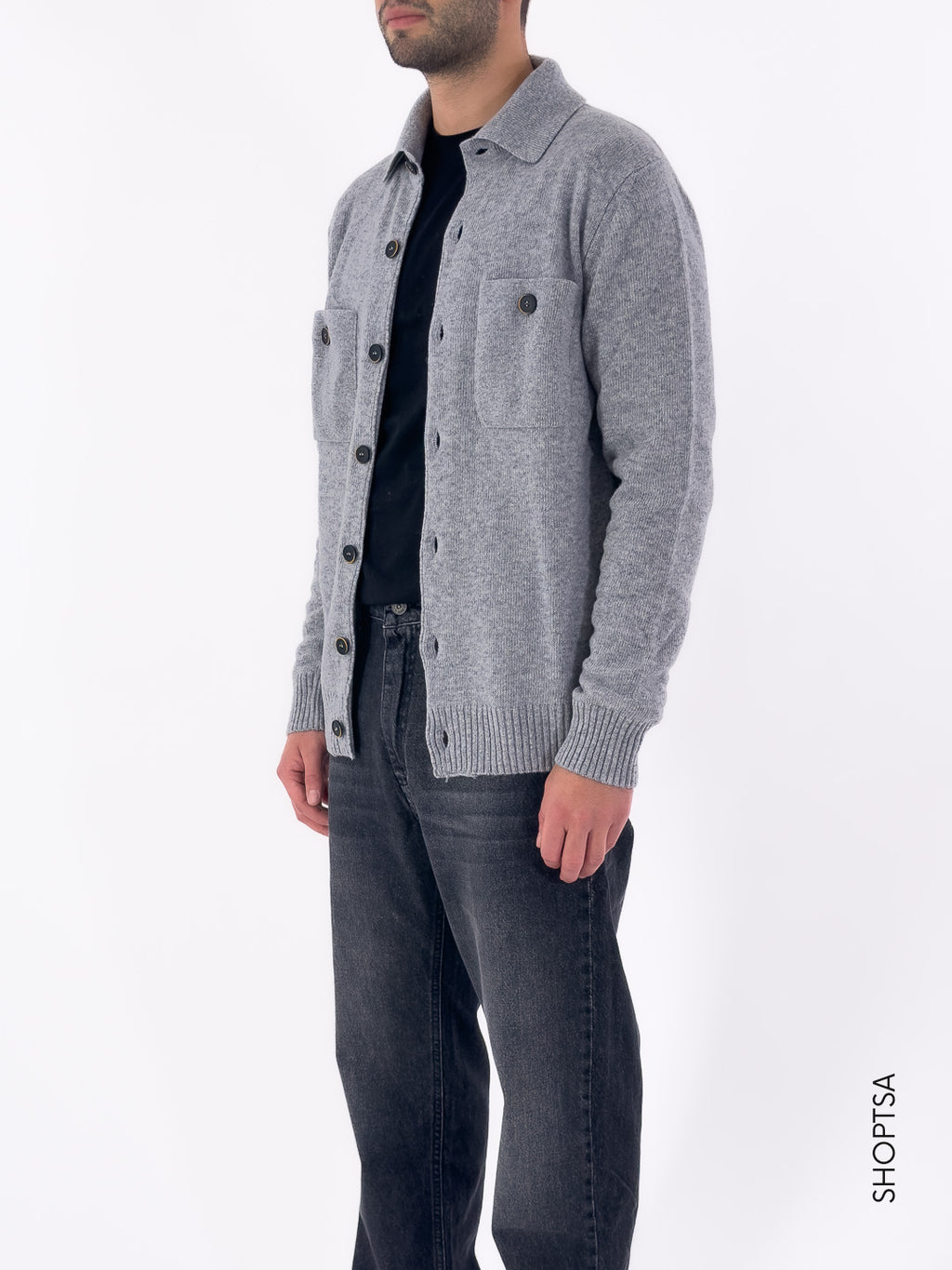 Cardigan in lana con colletto P16-374 - (blame) - shopTSa