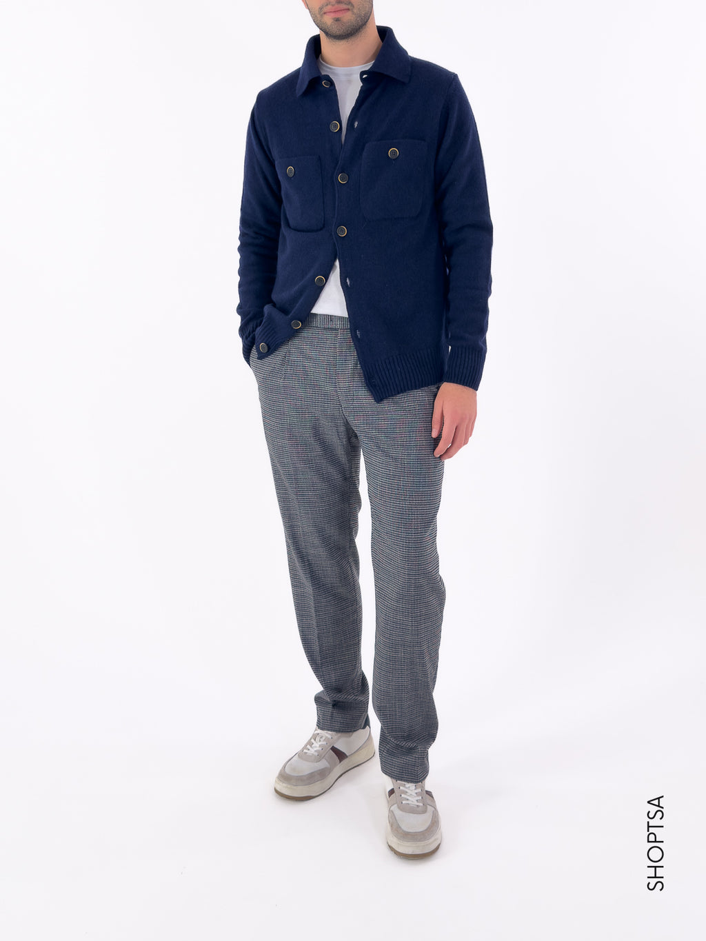 Cardigan in lana con colletto P16-374 - (blame) - shopTSa