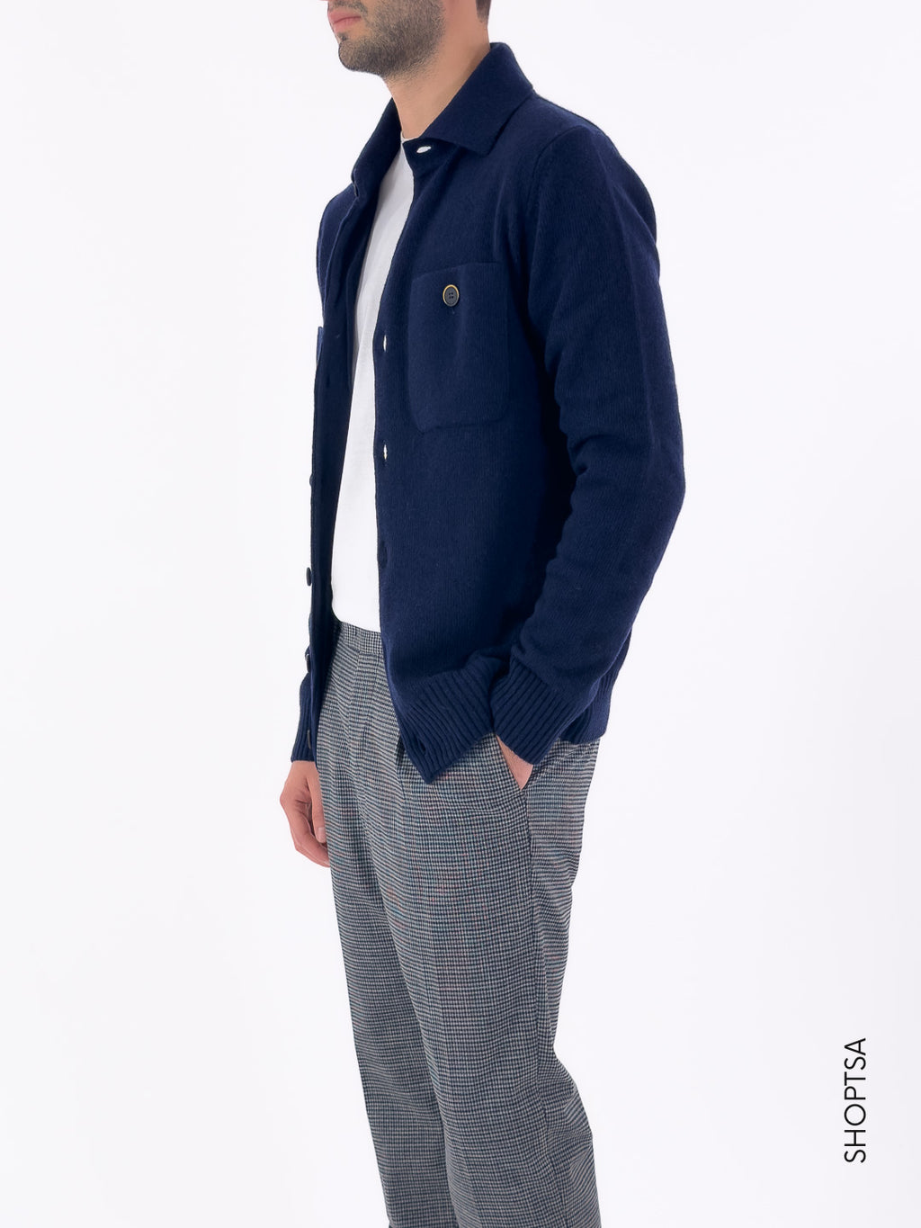 Cardigan in lana con colletto P16-374 - (blame) - shopTSa