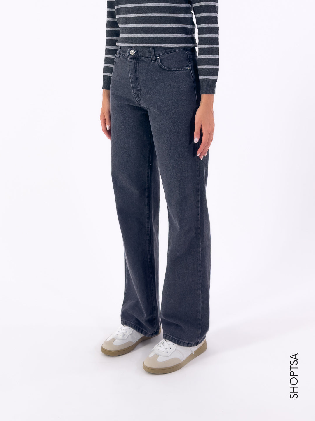 Jeans dritti grigio