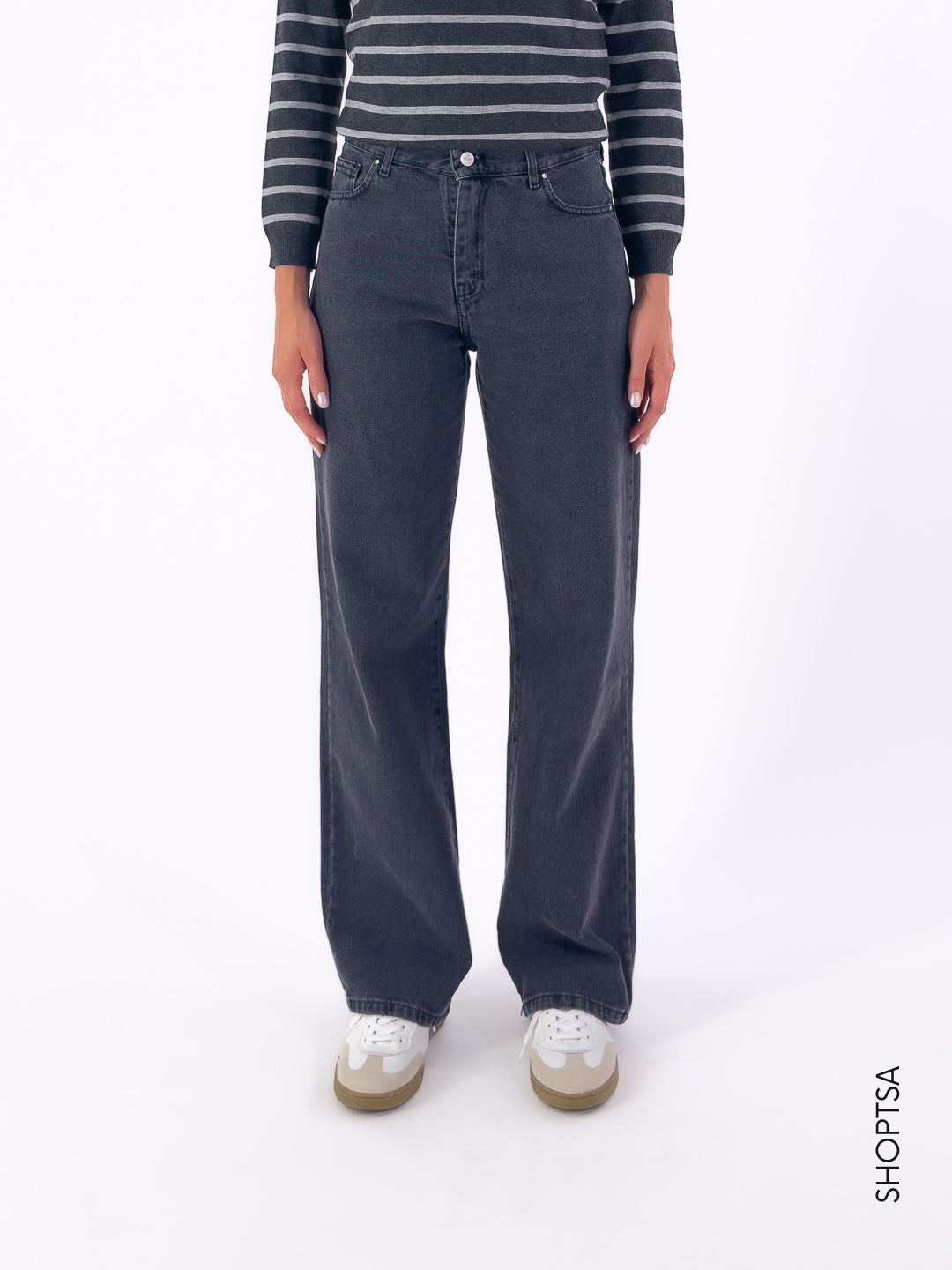 Jeans dritti grigio
