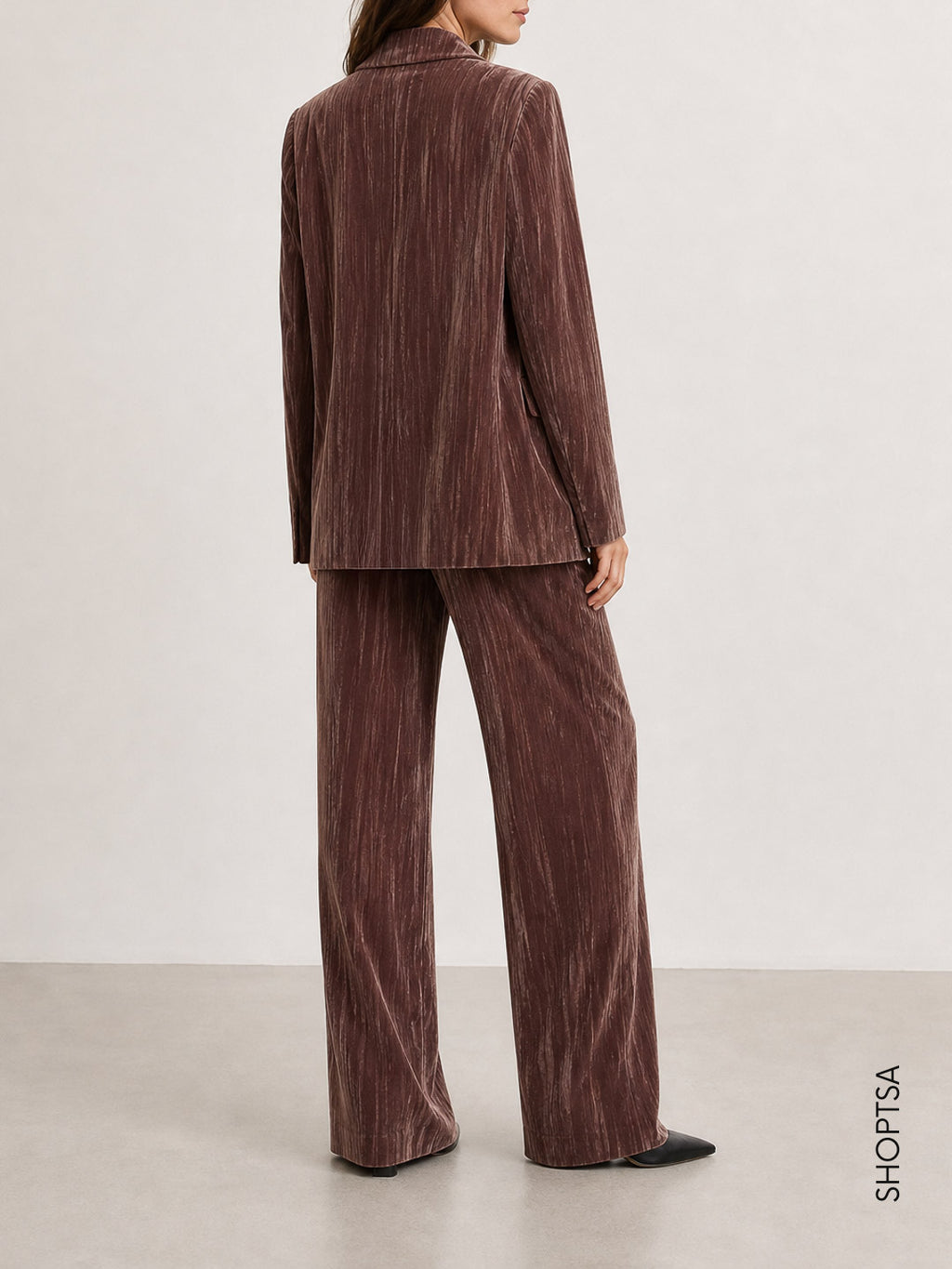 Blazer in velluto stretch effetto crackle EMMBARUFFA