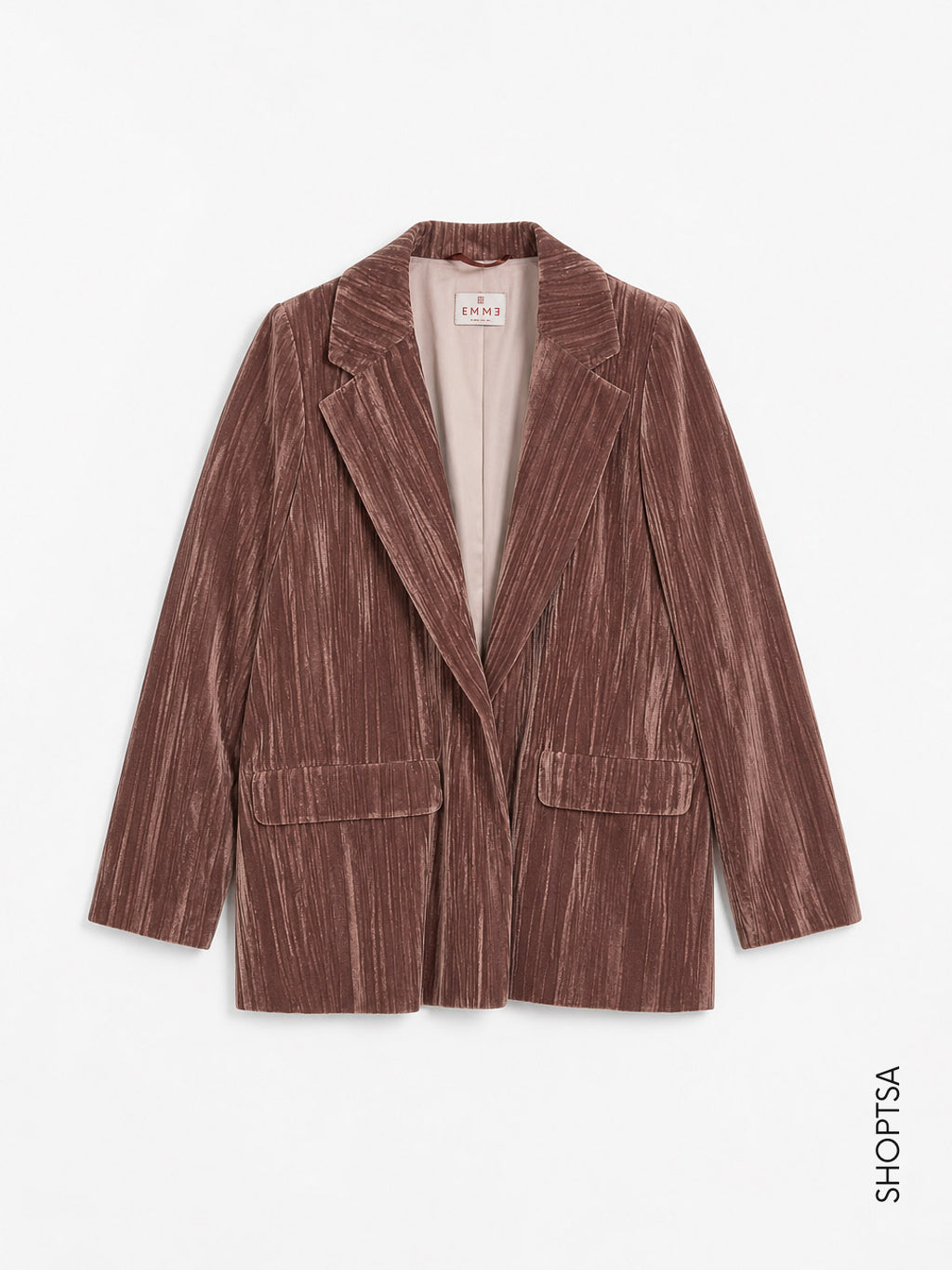 Blazer in velluto stretch effetto crackle EMMBARUFFA