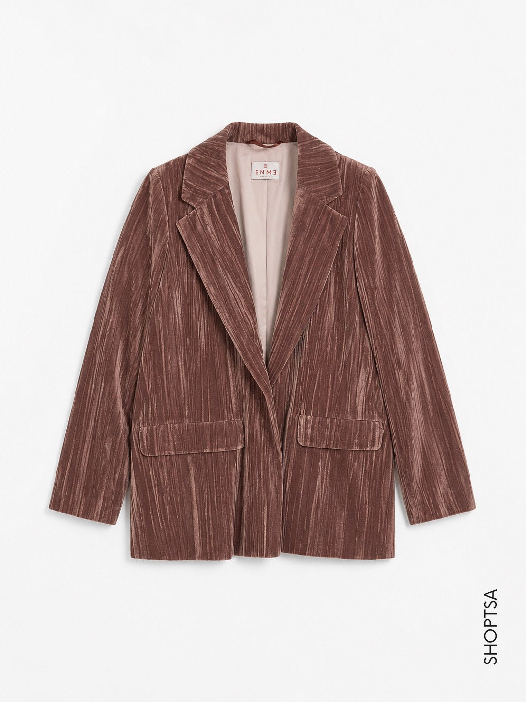 Blazer in velluto stretch effetto crackle EMMBARUFFA