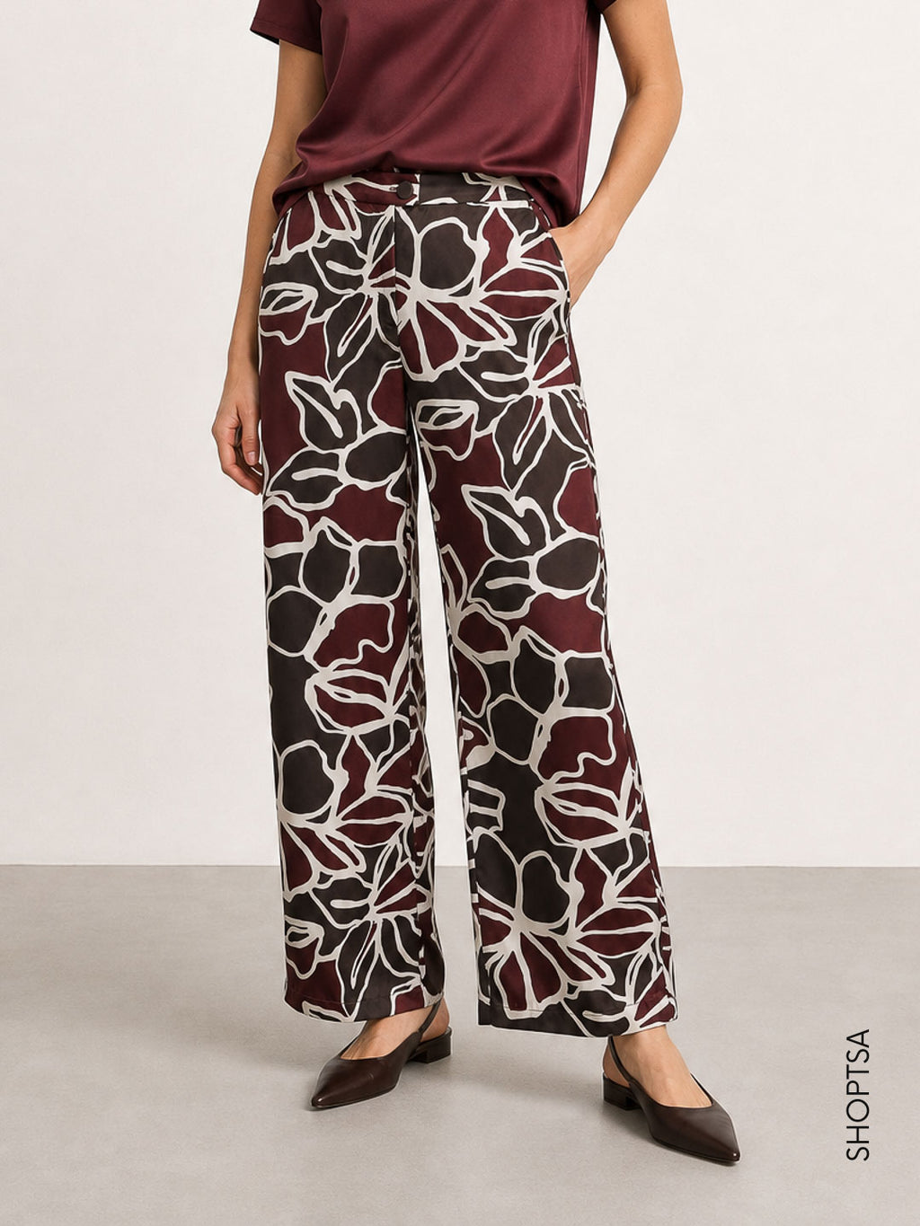 Pantalone dritto in twill stampato EMMUNIGENO