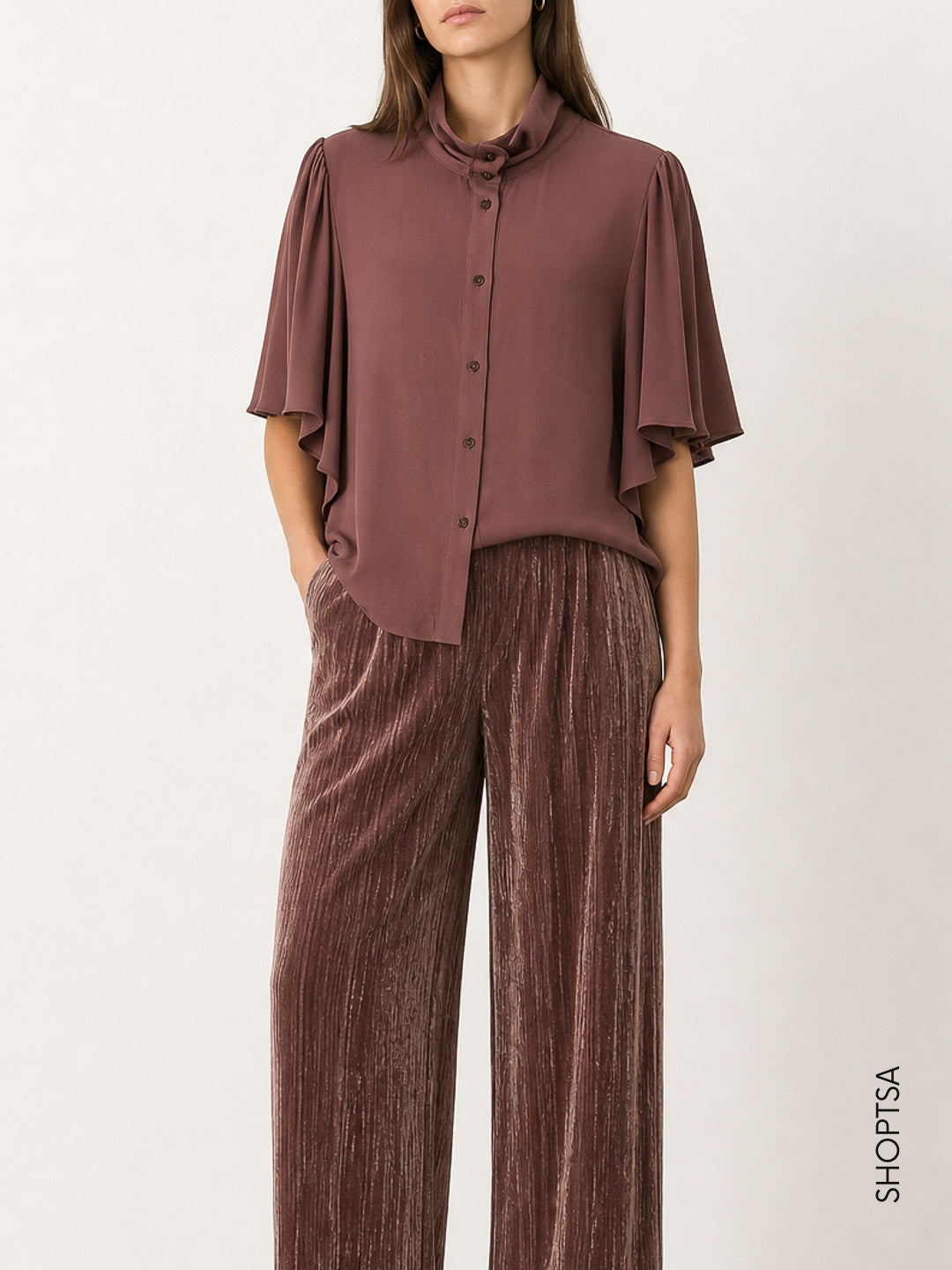 Camicia con maniche a corolla - EMMSEGGIO