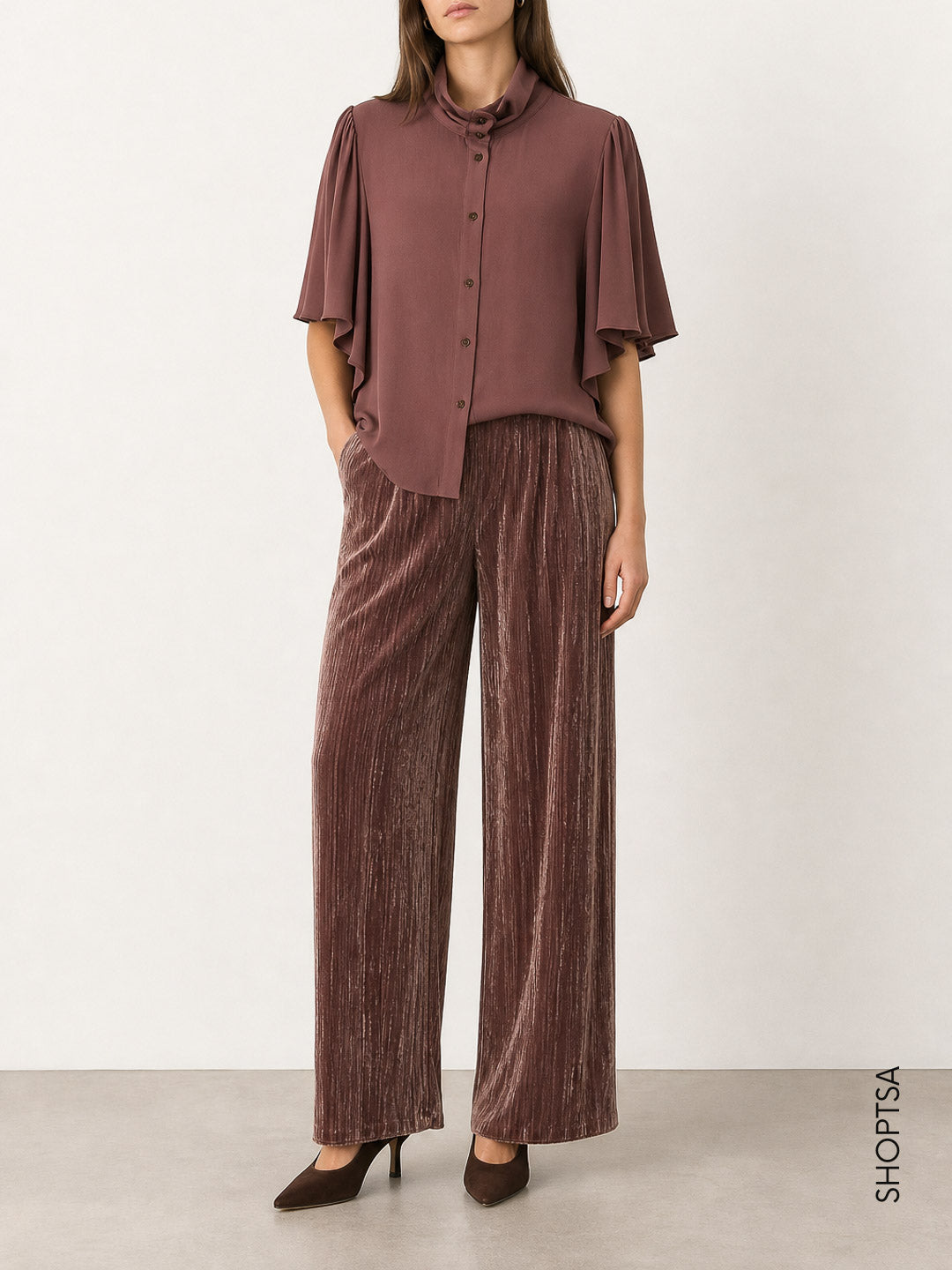 Camicia con maniche a corolla - EMMSEGGIO