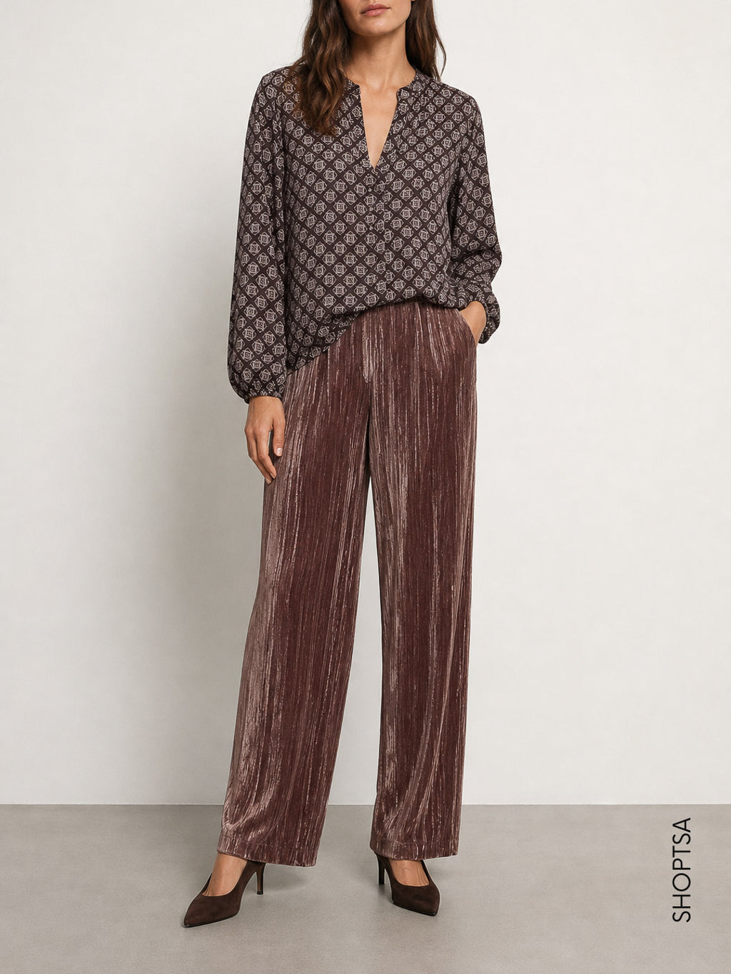 Blusa in raso stampato - EMMTALENTO