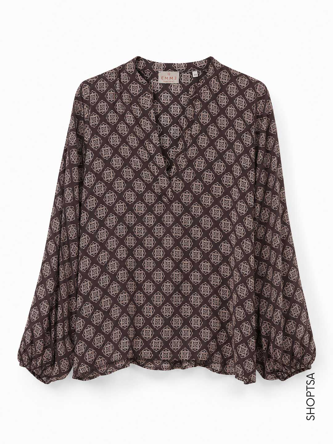 Blusa in raso stampato - EMMTALENTO