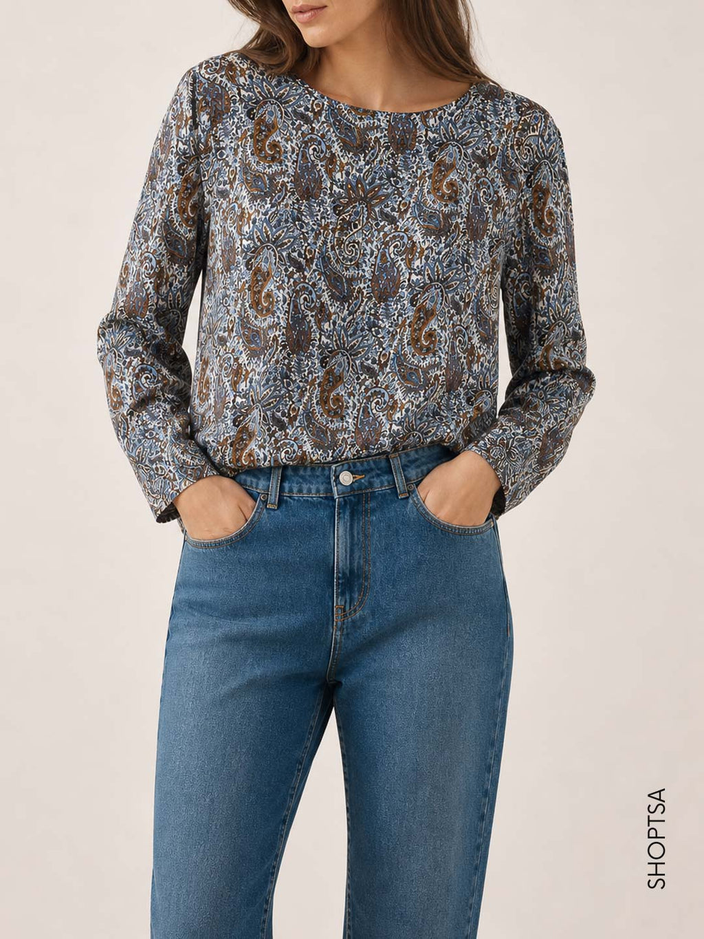 Blusa a fantasia paisley EMMREGNO - Emme Marella - shopTSa