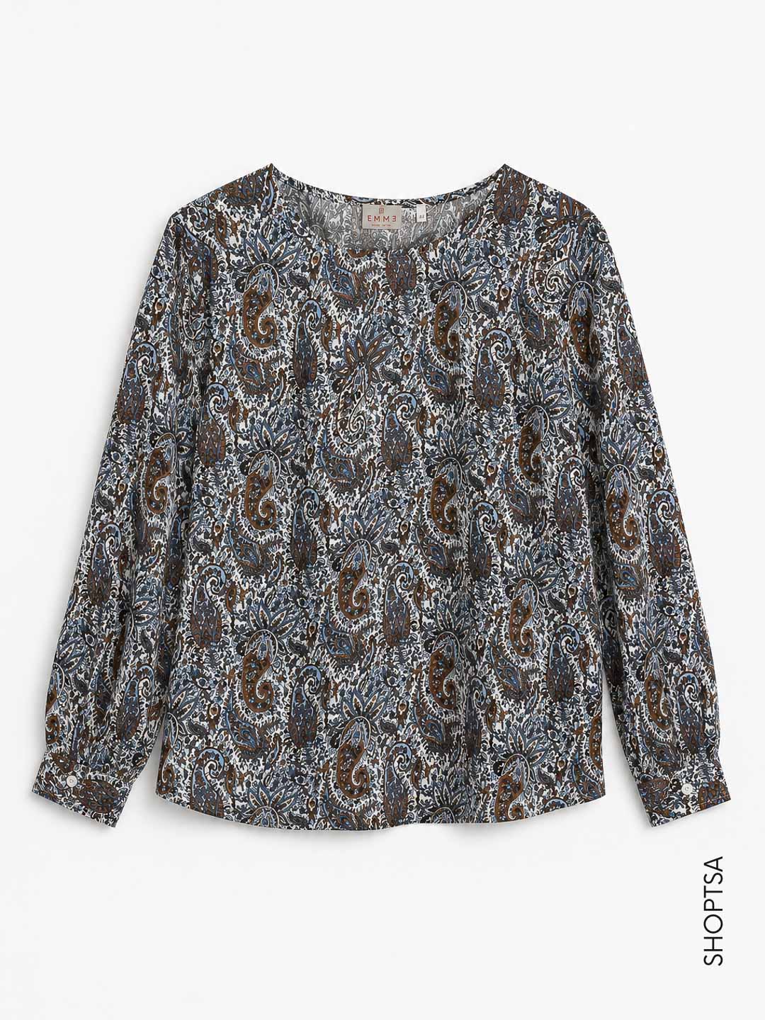 Blusa a fantasia paisley EMMREGNO - Emme Marella - shopTSa