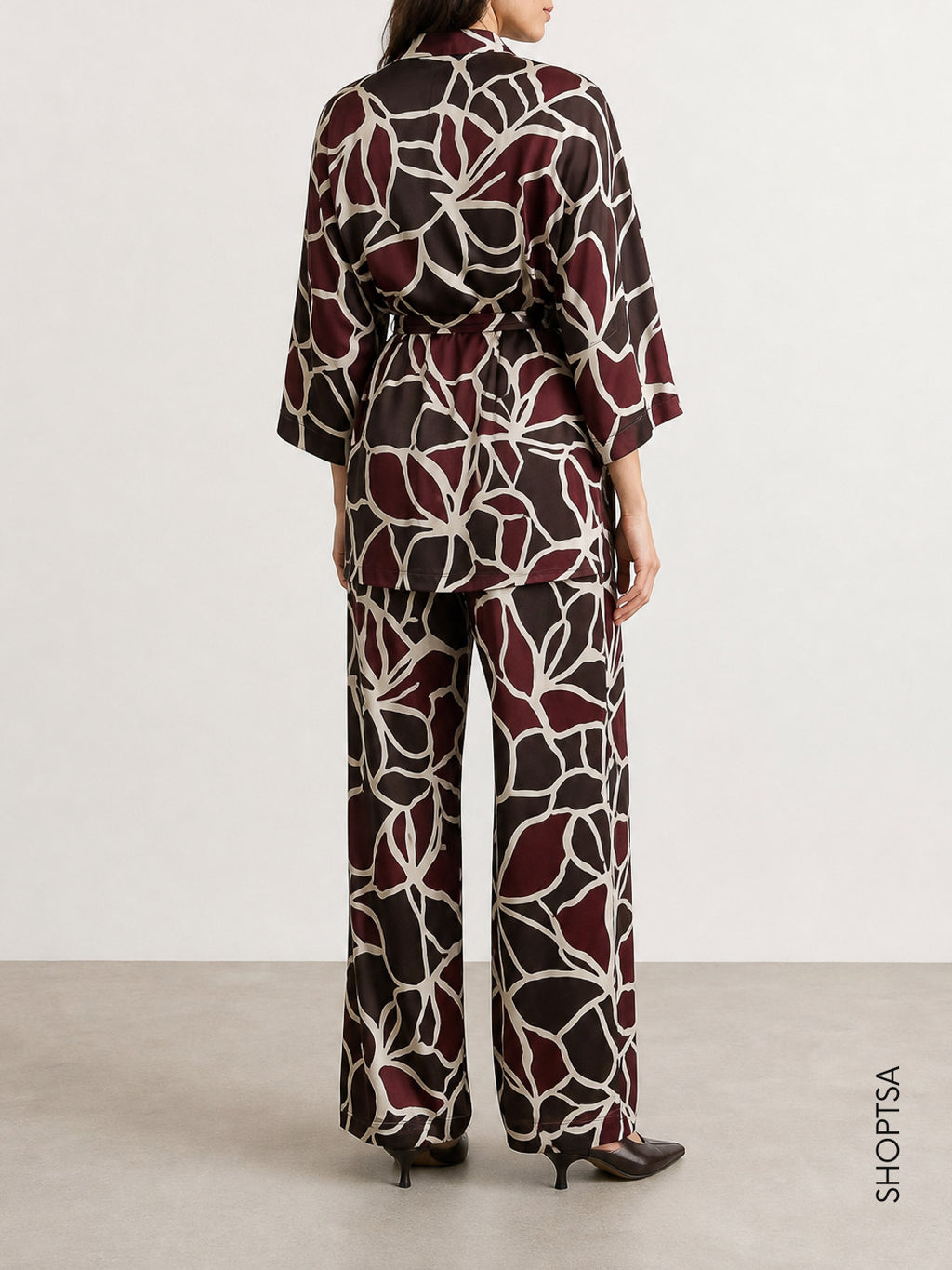 Kimono in twill stampato - EMMBAGAGLI